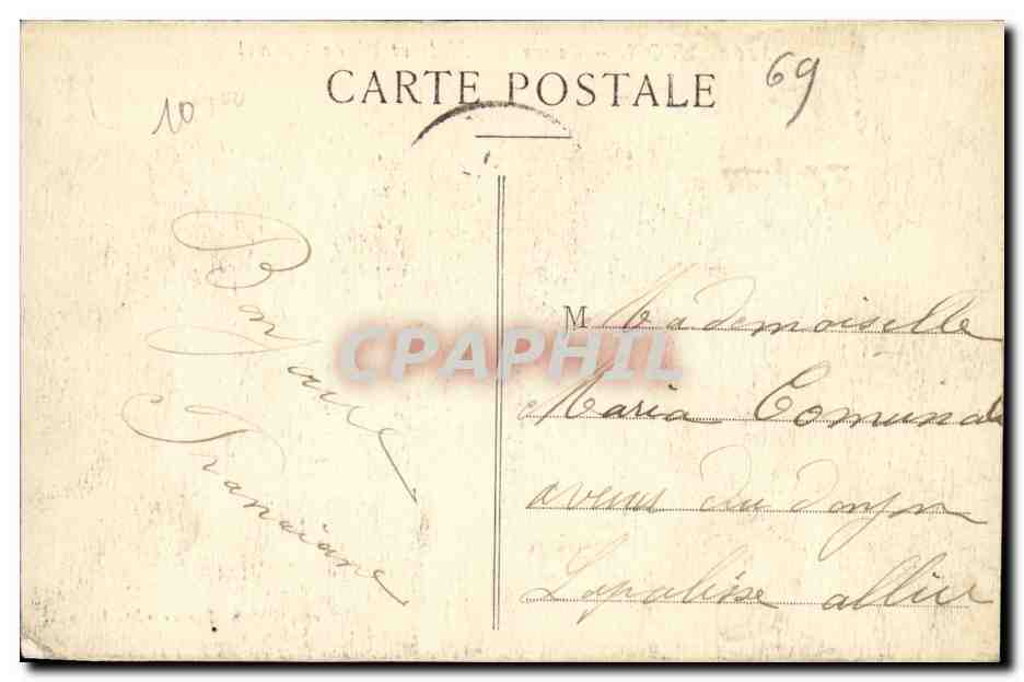 Lyon-Cours du Midi et Place Carnot-CPA — Verso