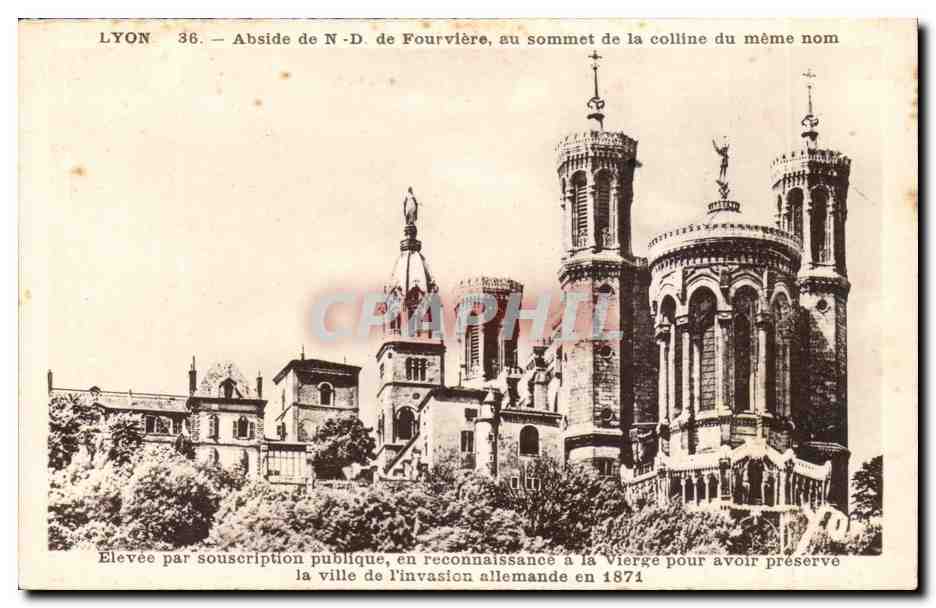 Lyon- Abside de Notre-Dame de Fourviere de la colline du meme nom - CPA