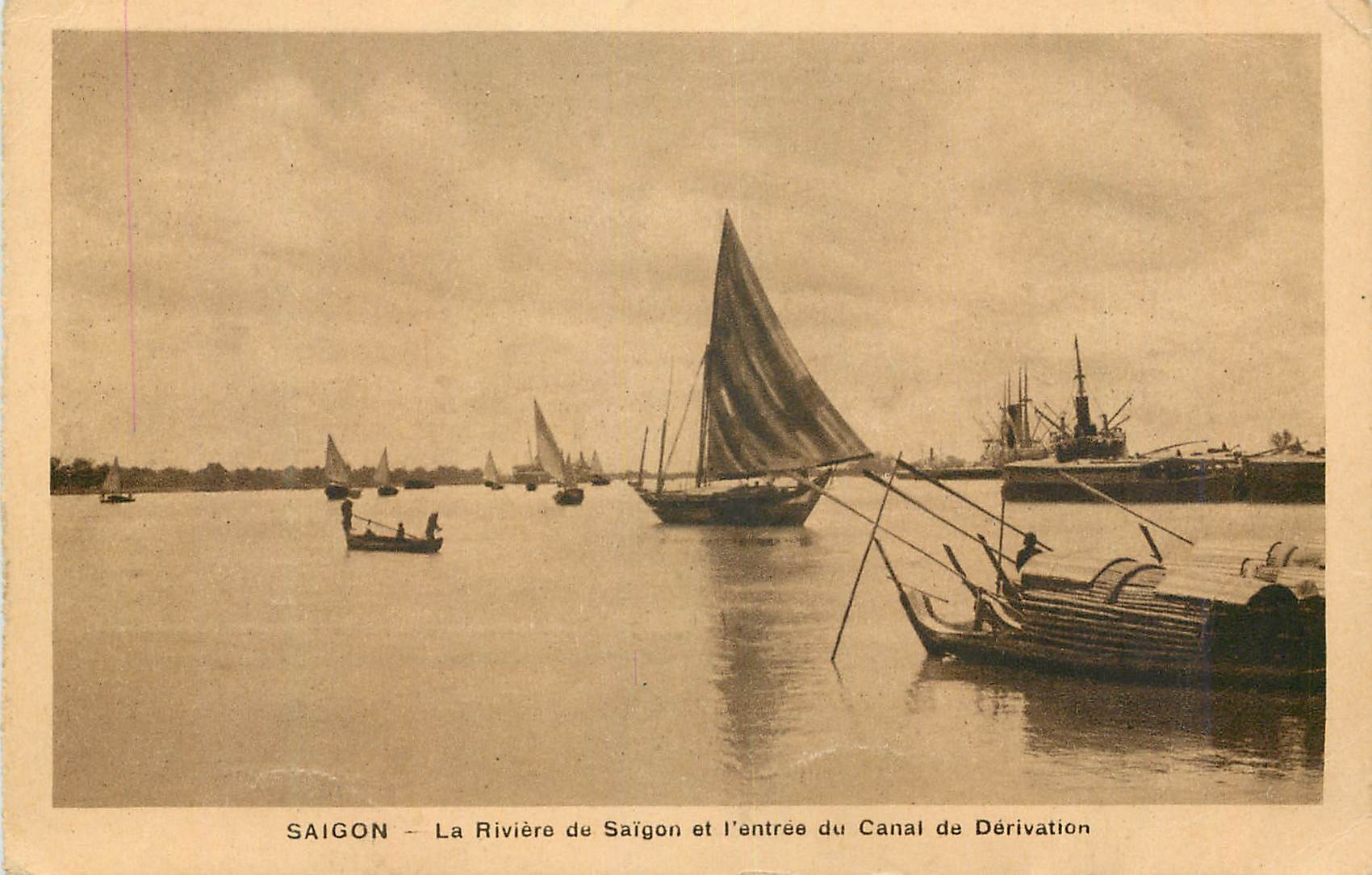 CPA Saigon La Riviere de Saigon et l'Entree du Canal de Derivation 