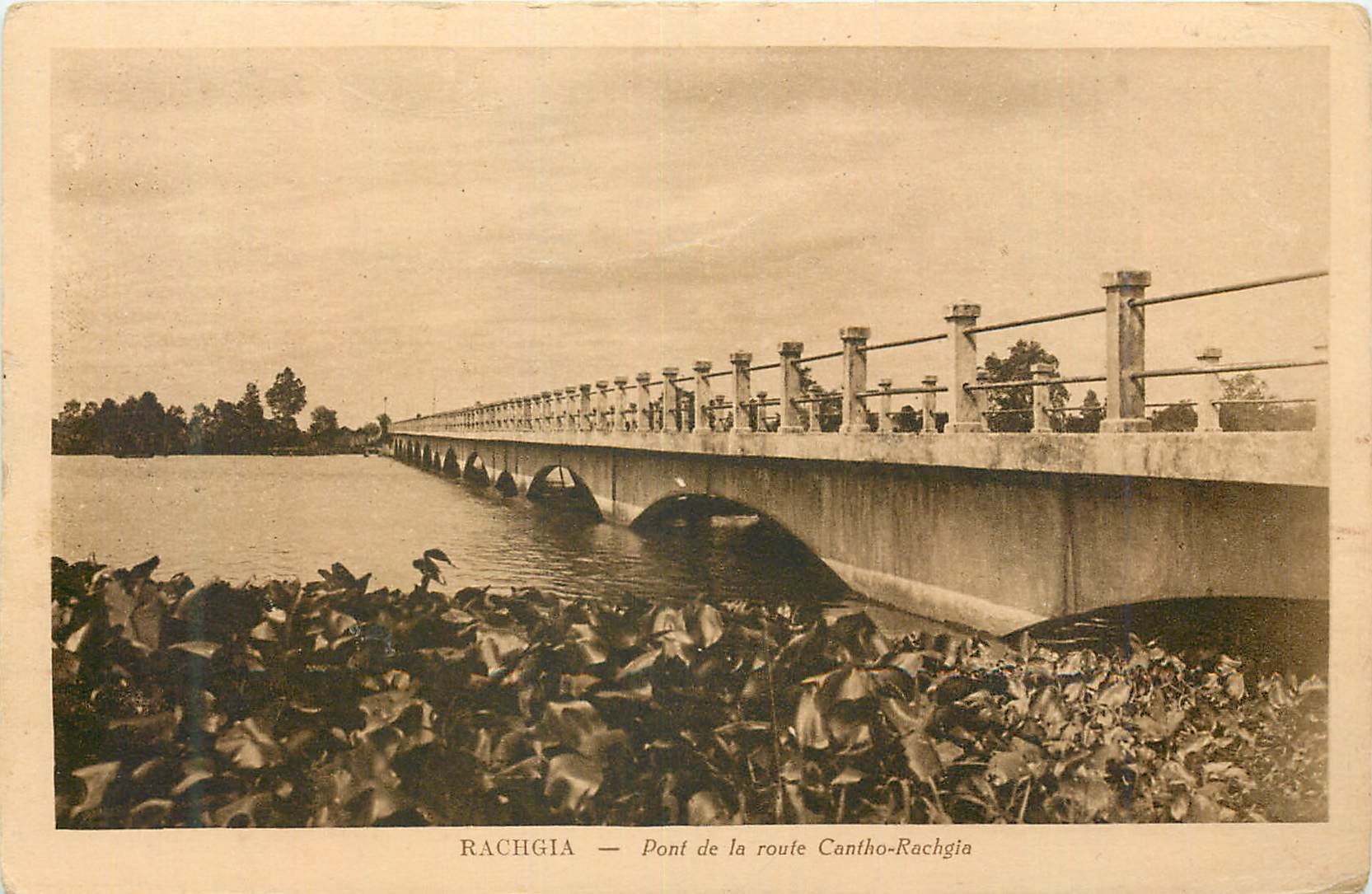 CPA Rachgia Pont de la route Cantho Rachgie 