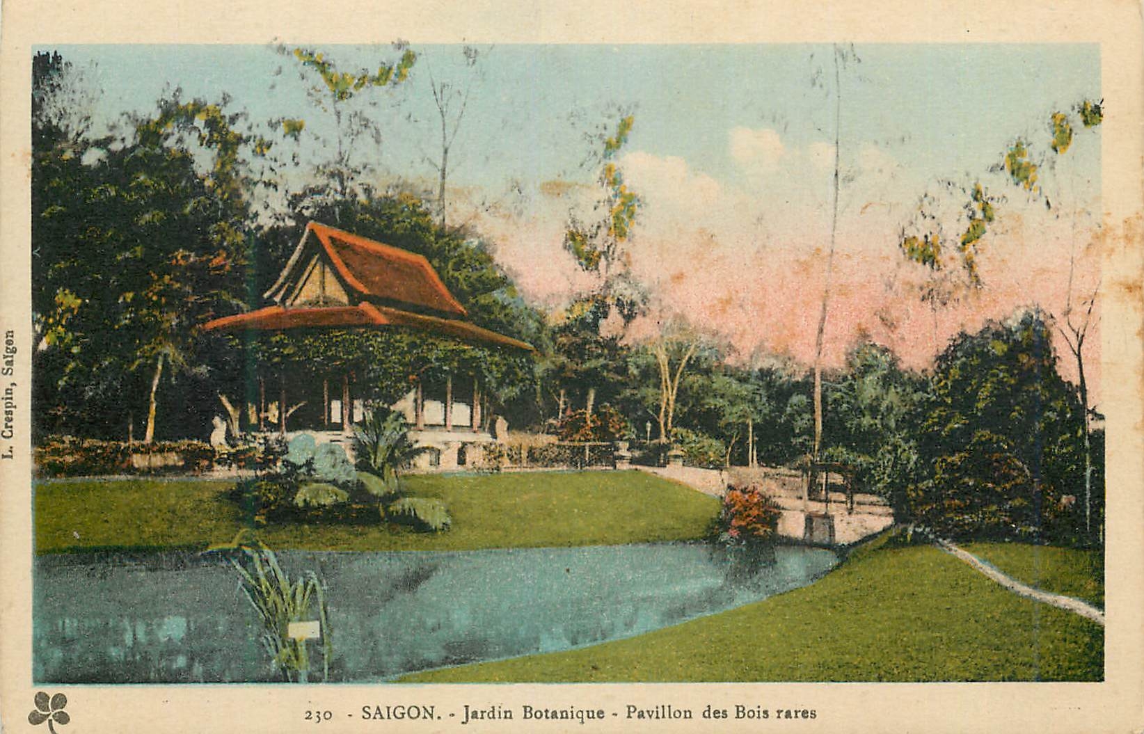 CPA Saigon Jardin Botanique Pavillon des Bois rares 