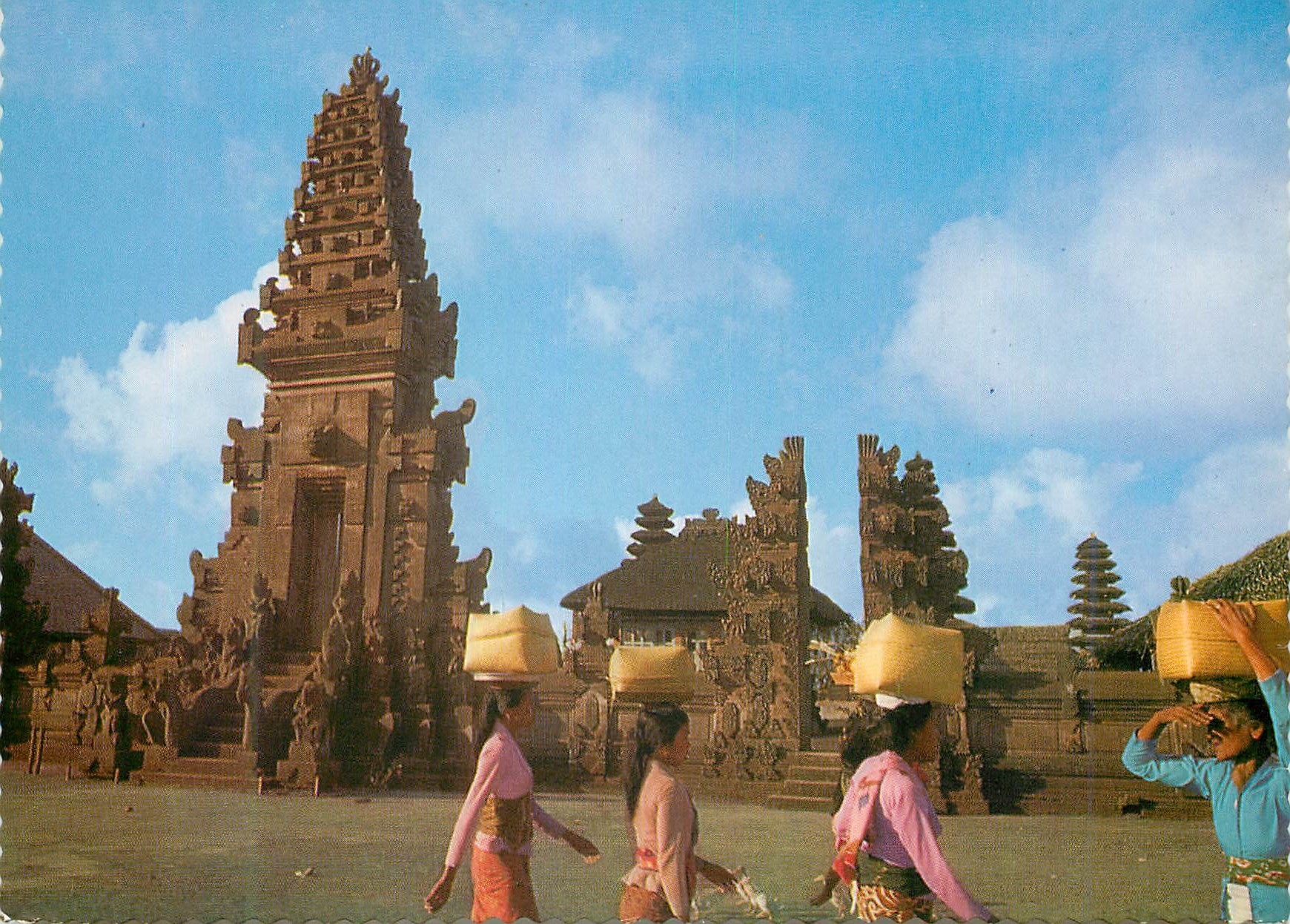 CPM The Temple of Batur with its back facing the famed Mt Batur Bali 