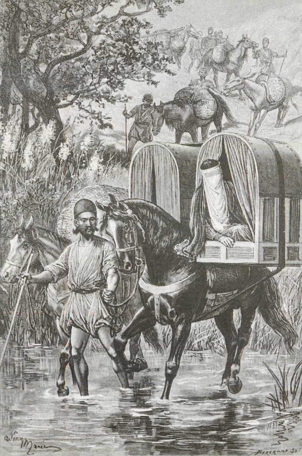 CPM Pannier of a Shirazi Merchants wif Nello Painting 