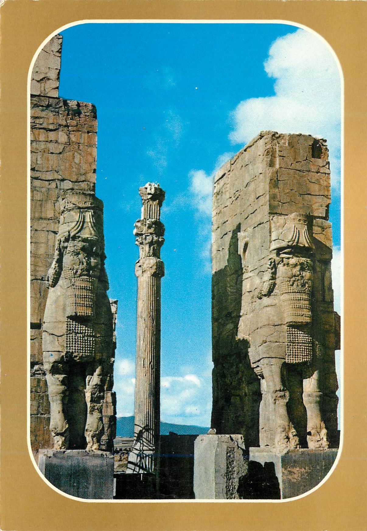 CPM Perspolis The sunset on pillars of Apadana Palace 