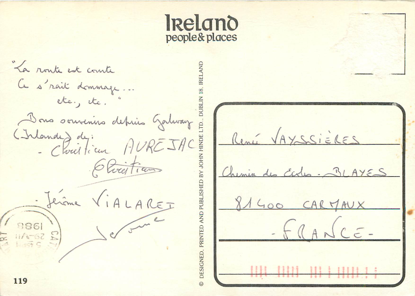 CPM Ireland people and places  — Rückseite