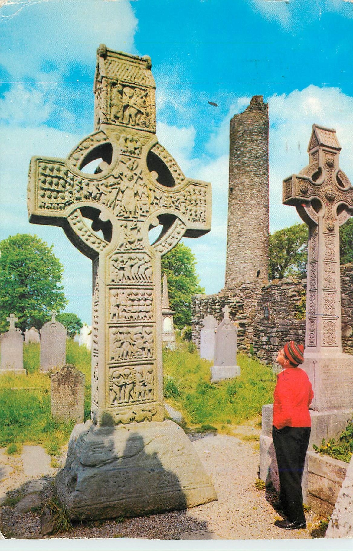 High Cross and Round Tower — Monasterboice, Co. Louth, Ireland — Penman Cards