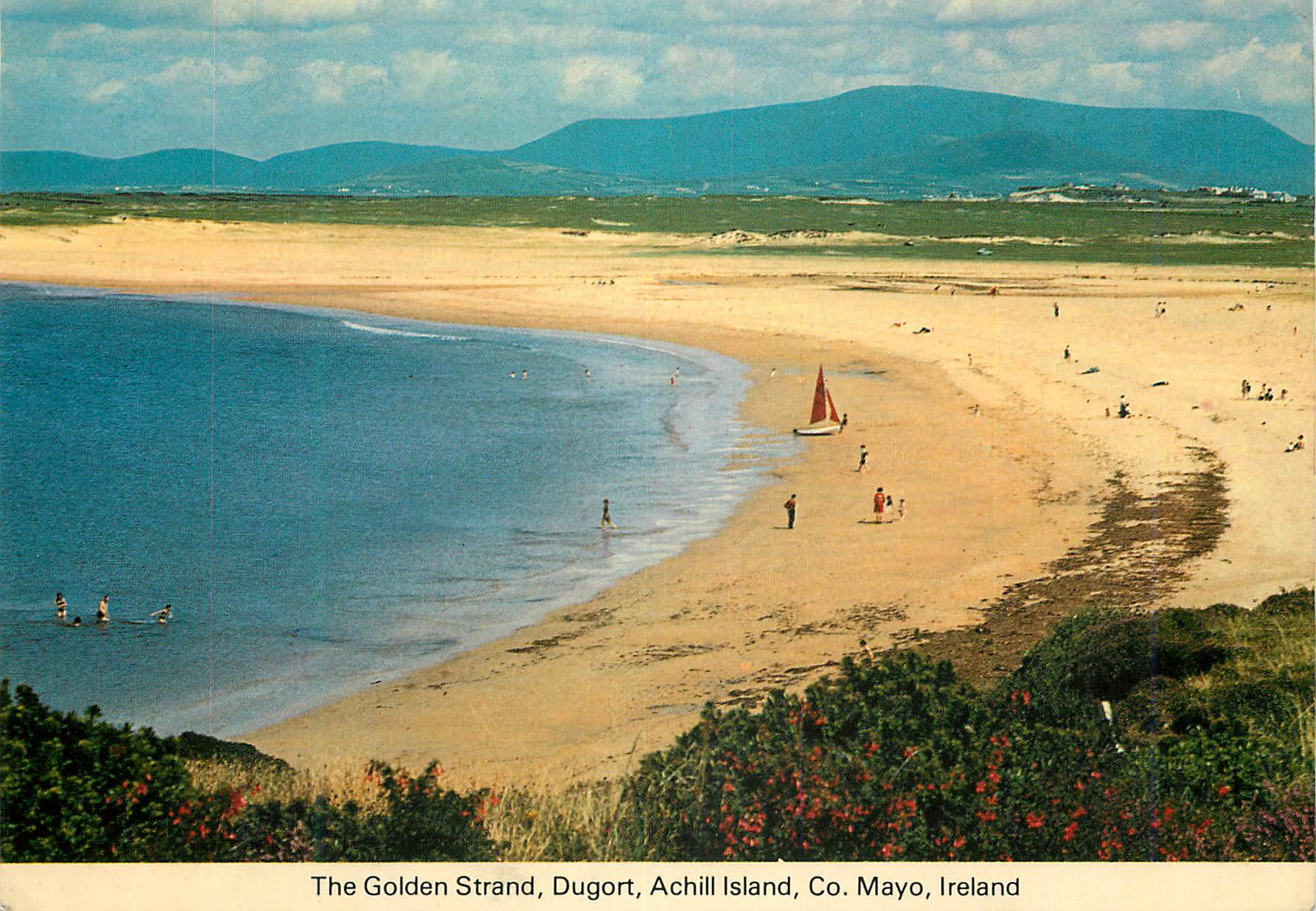 CPM The golden strand Dugort Achill Island Co Mayo Ireland 