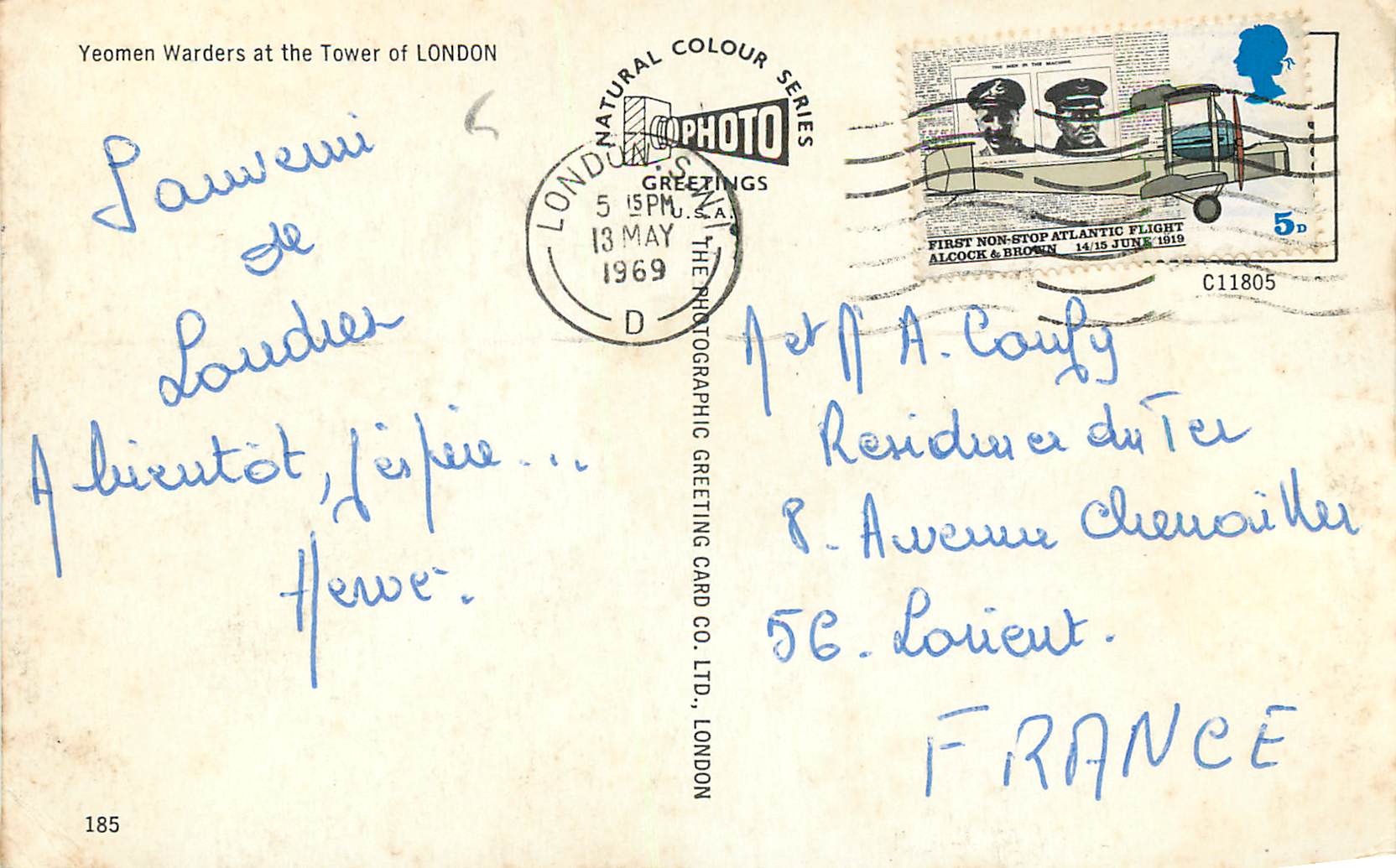 CPM Yeomen Warders at the Tower of London Militaria — Verso