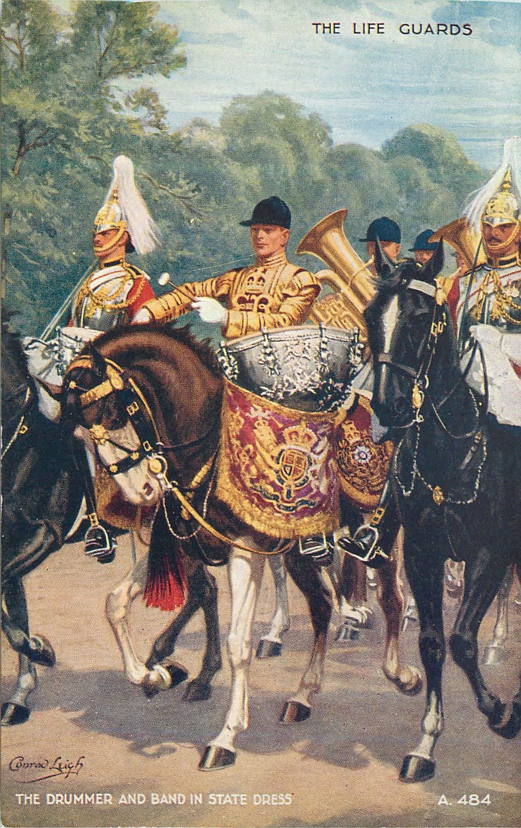 CPM The life guards The drummer and band in state dress  Militaria