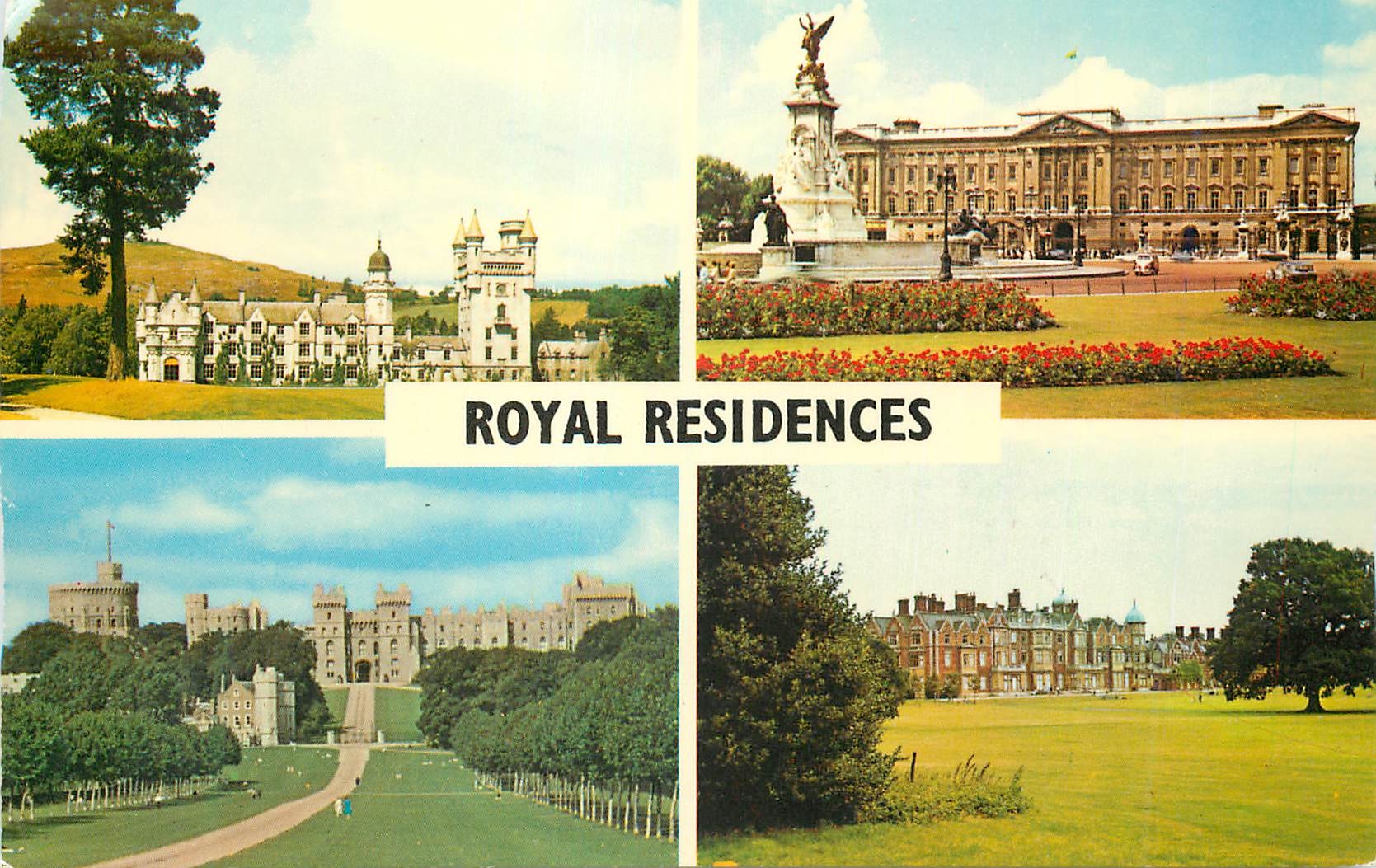 CPM Royal residences Balmoral Castle Buckingham palace Windsor Castle Sandringham house 