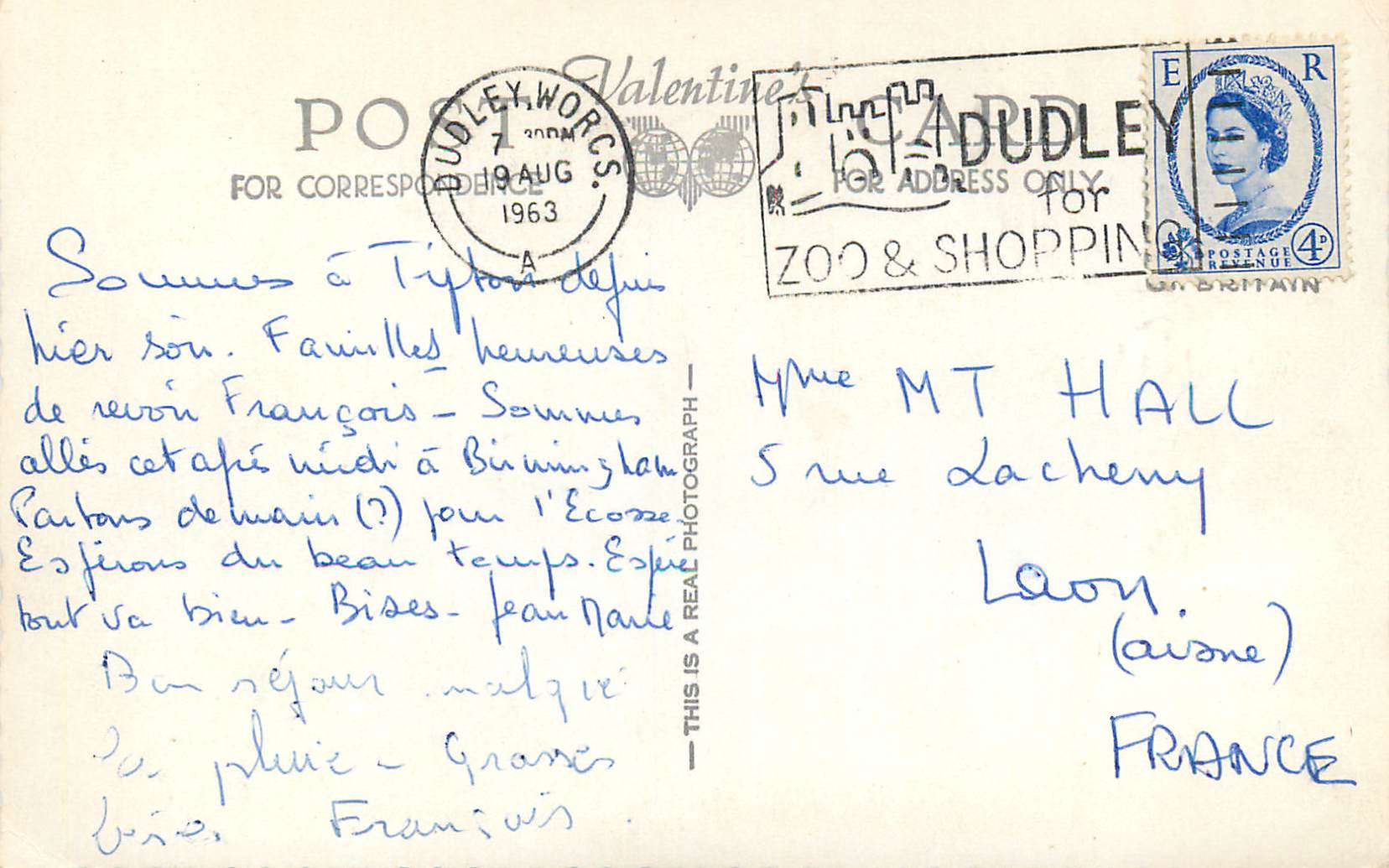 CPM Elmdon airport University Corporation street Town Hall Fire station Birmingham  — Rückseite