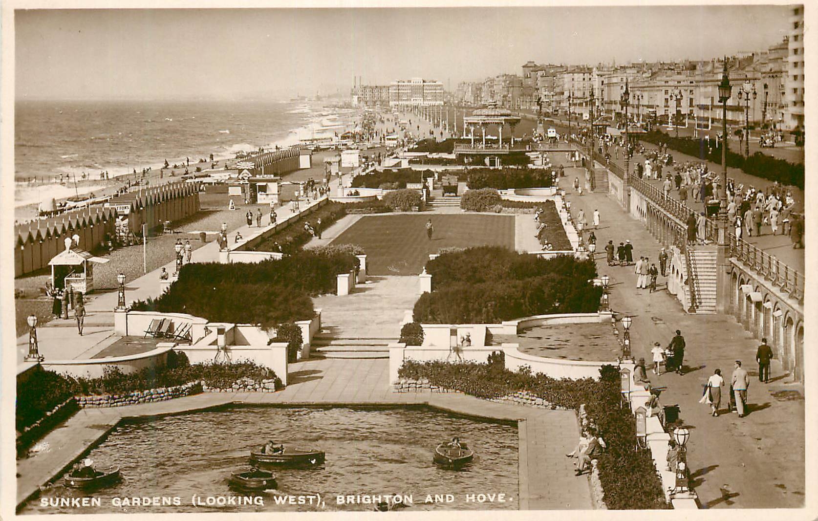 CPM Sunken Gardens Looking West Brighton and Hove 