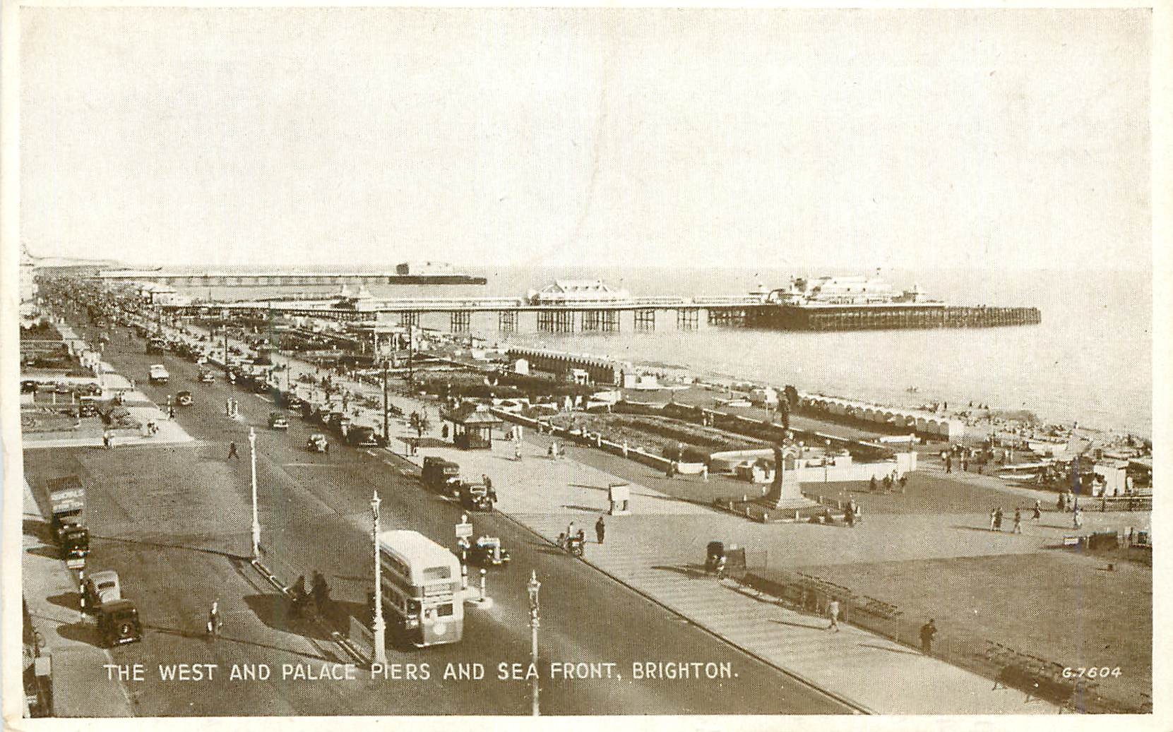CPM The West and Palace Piers and Sea Front Brighton 