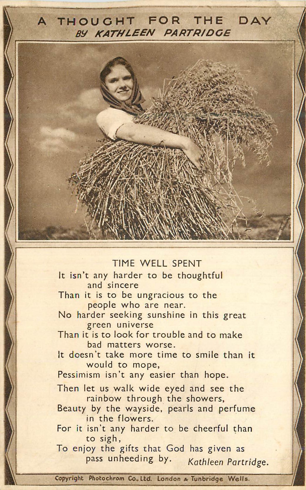CPM A thought for the day by Kathleen Partridge Time Well Spent 