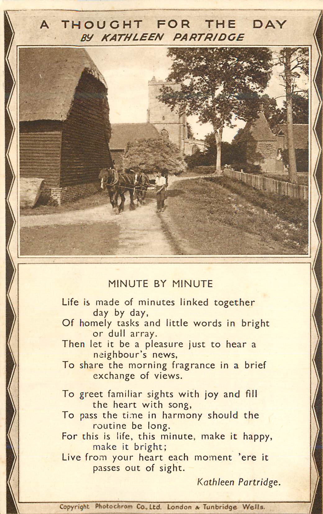 CPM A thought for the day by Kathleen Partridge Minute by Minute 