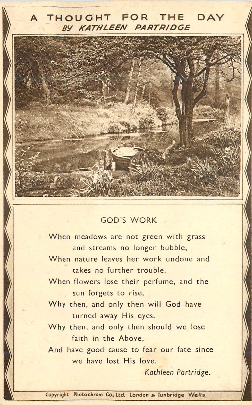 CPM A thought for the day by Kathleen Partridge Gods work 