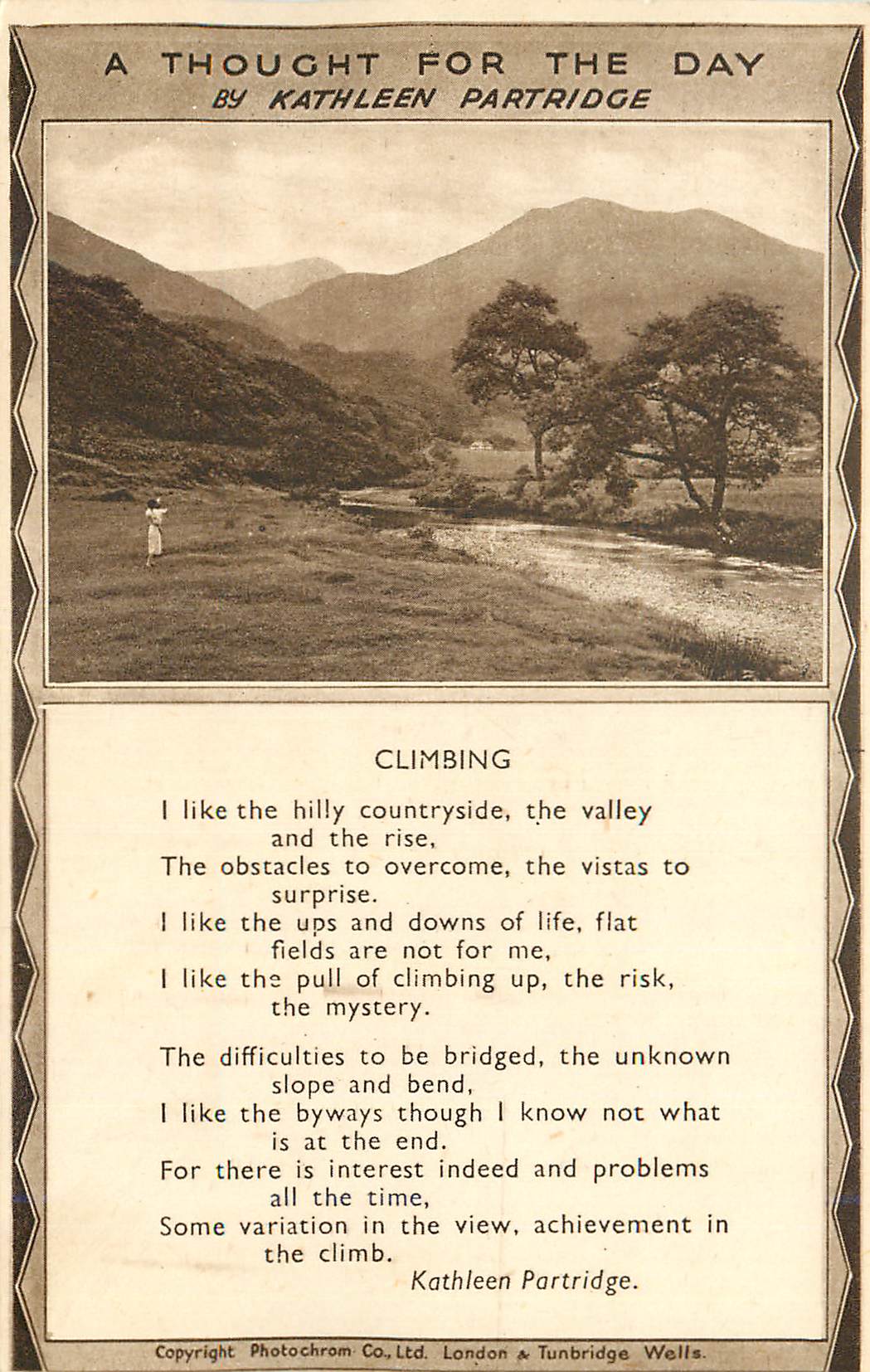 CPM A thought for the day by Kathleen Partridge Climbing 