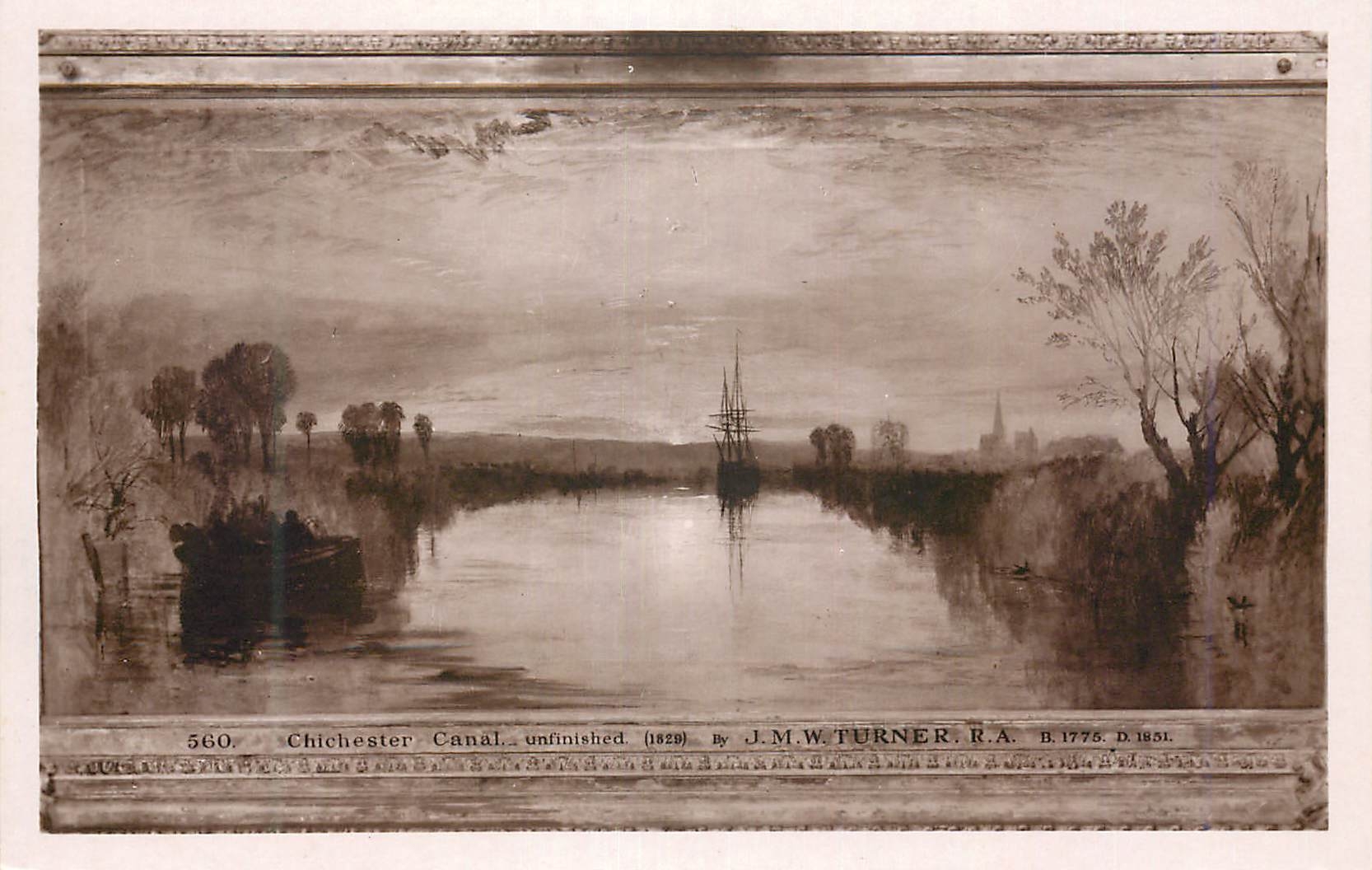 CPM Le canal de Chichester par JMW Turner appartenant a Tate Gallery Londres 