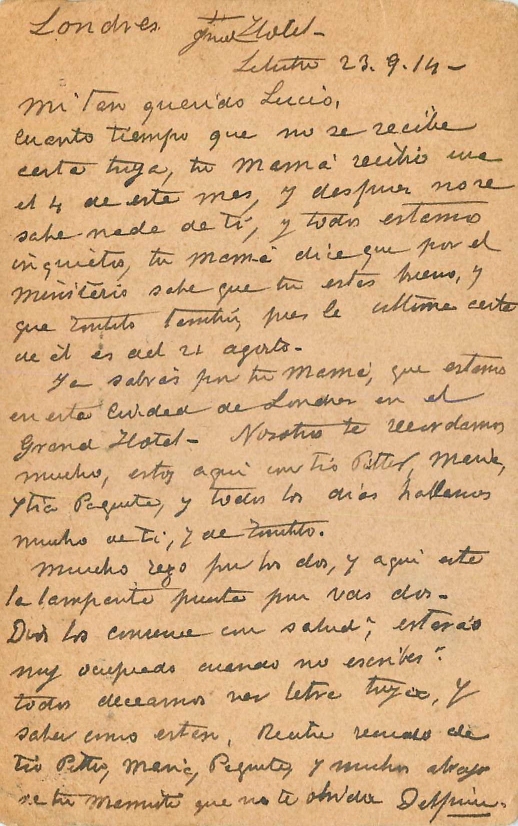 Entier Postal 1914 pour Sutton Meurthe et Moselle Militaria — Verso