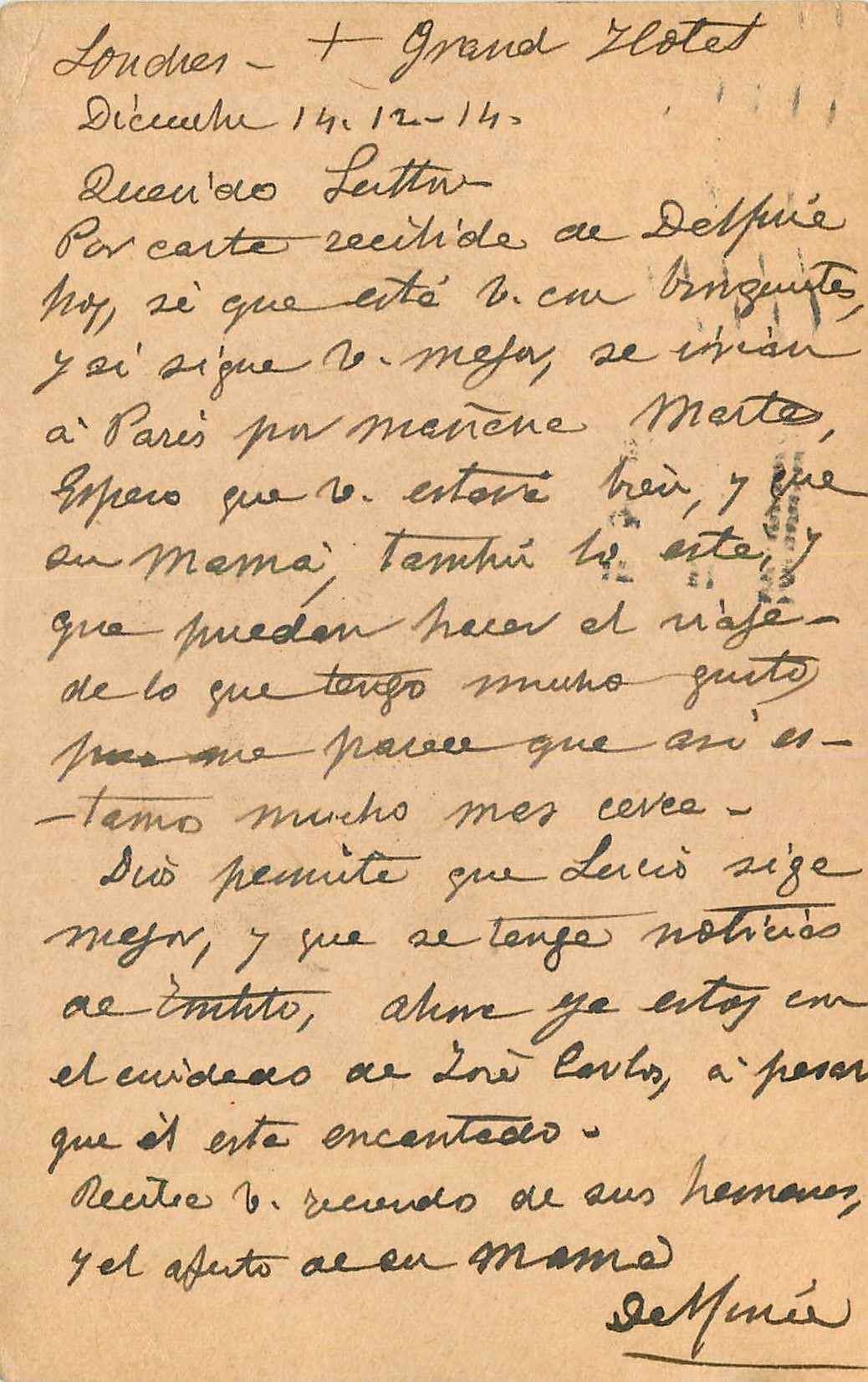 Entier Postal 1914 pour Sutton Meurthe et Moselle Militaria Bordeaux — Verso