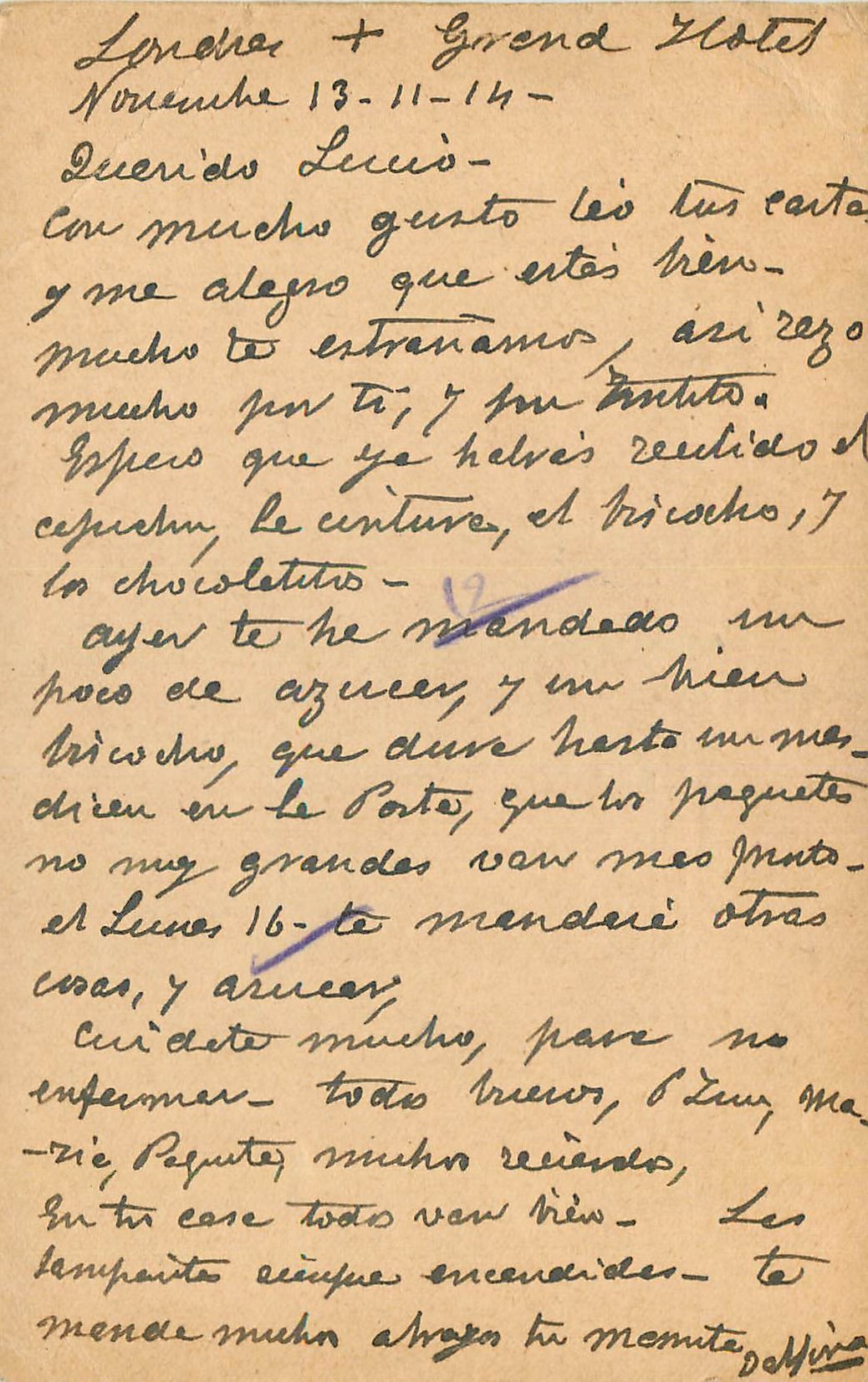 Entier Postal 1914 pour Sutton Meurthe et Moselle Militaria — Verso