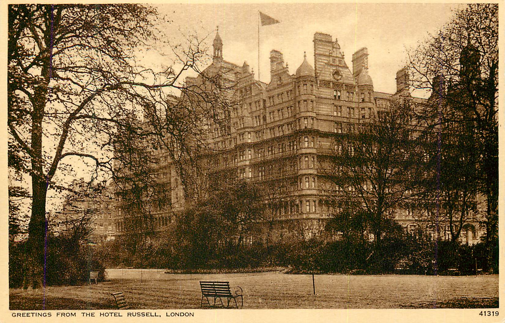 CPM Greetings from the Hotel Russell London 