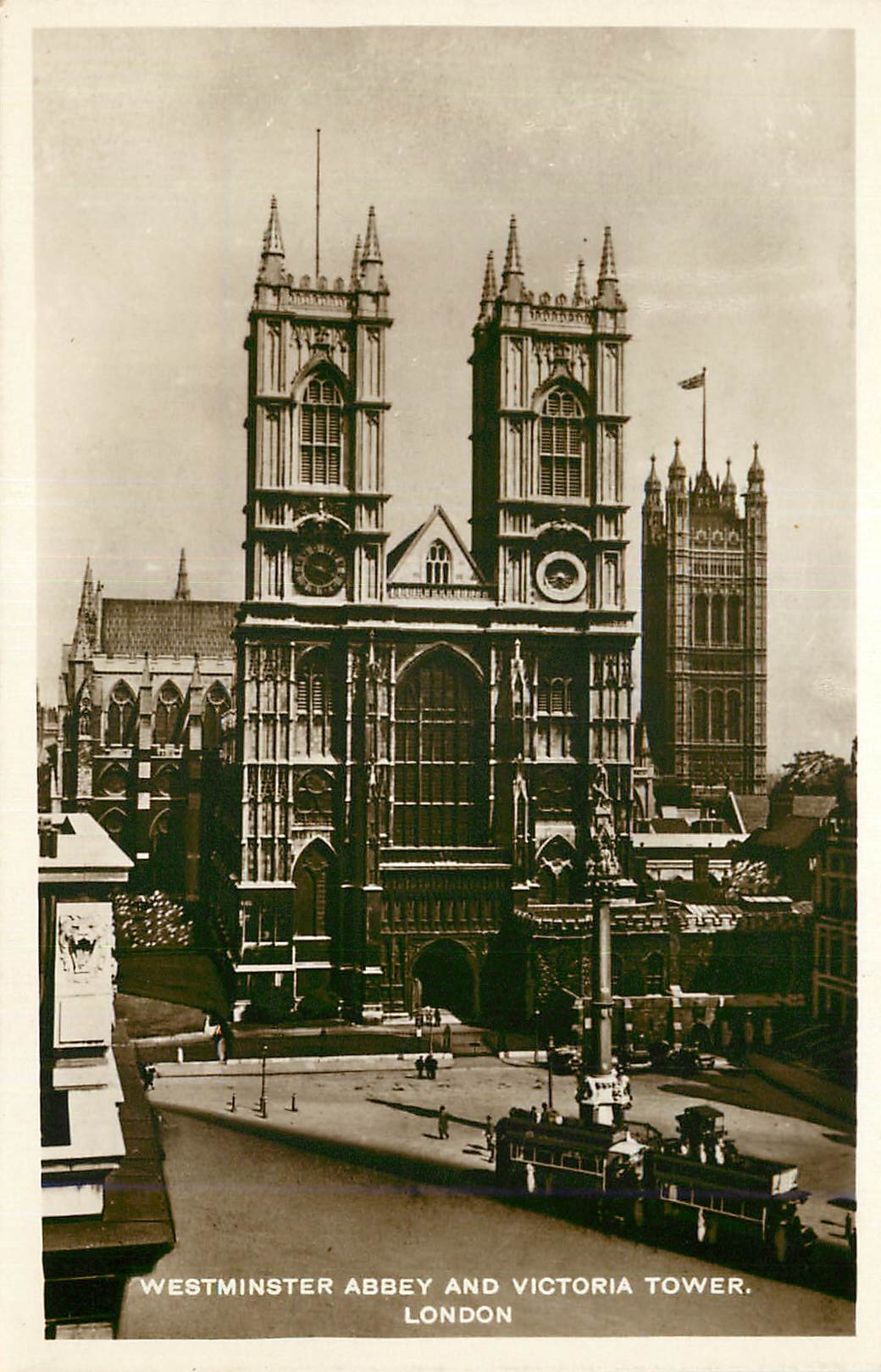 CPM Westminster Abbey and Victoria Tower London 