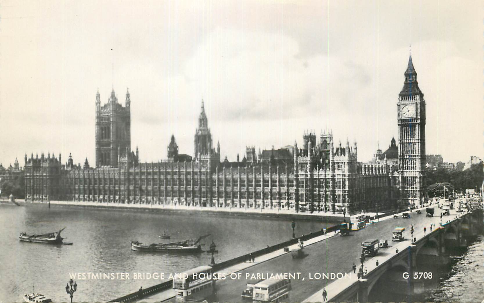 CPM Westminster Bridge and Houses of Parliament London 