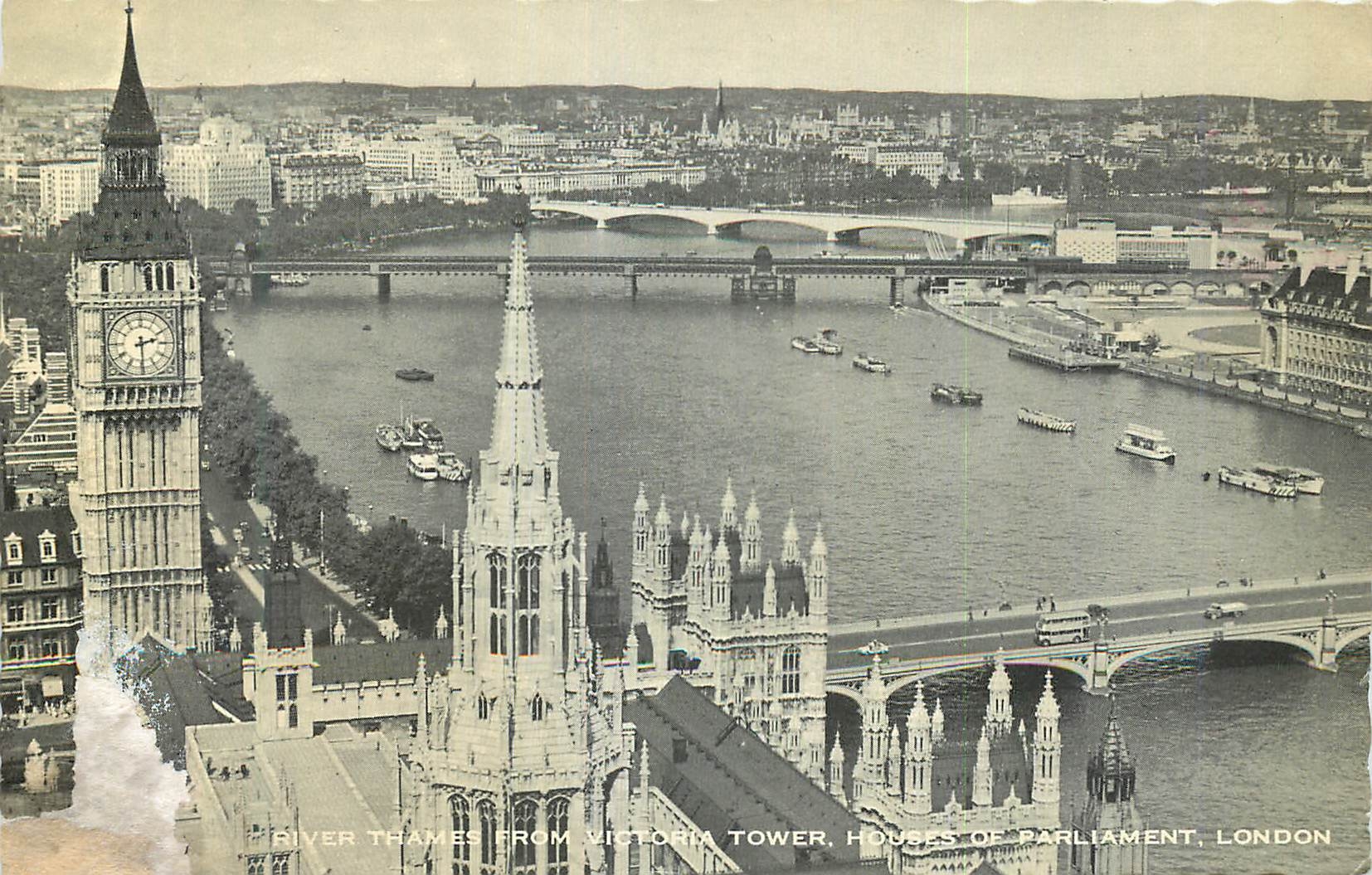 CPM River Thames from Victoria Tower Houses of Parliament London 