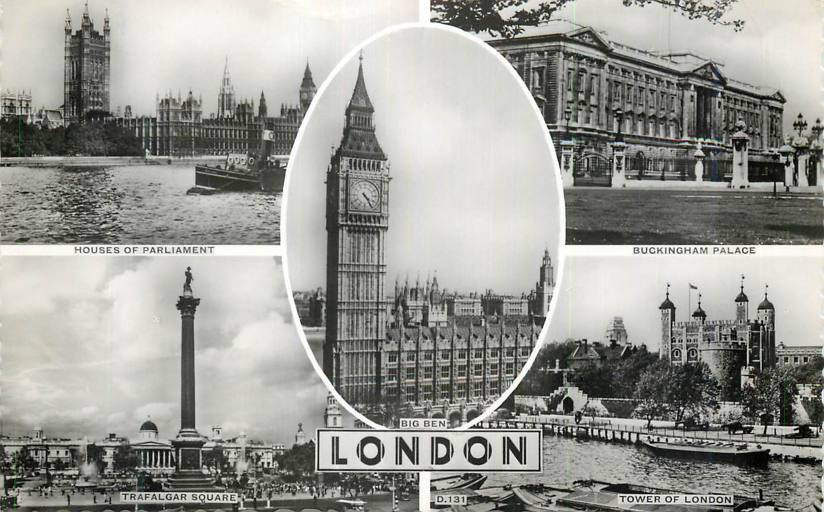 Londres — vue panoramique des monuments — A.V. Fry & Co. Ltd. n° D.131