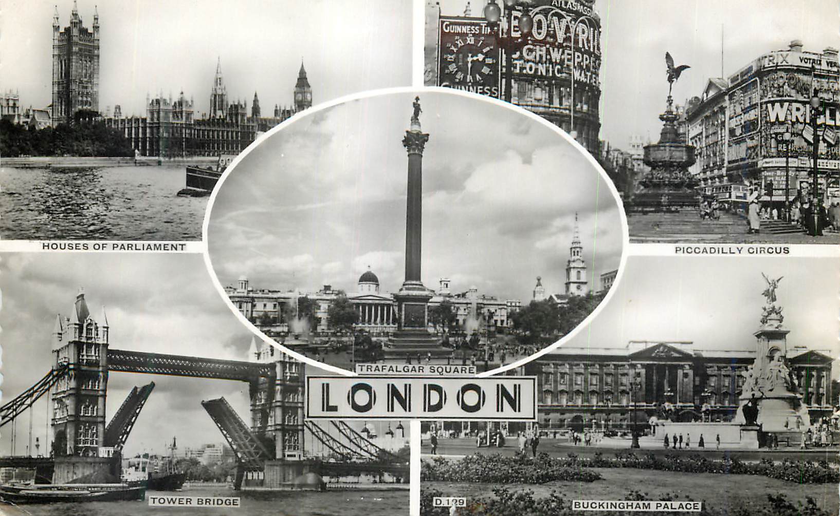 Londres — vue panoramique — Fry's Card D.129