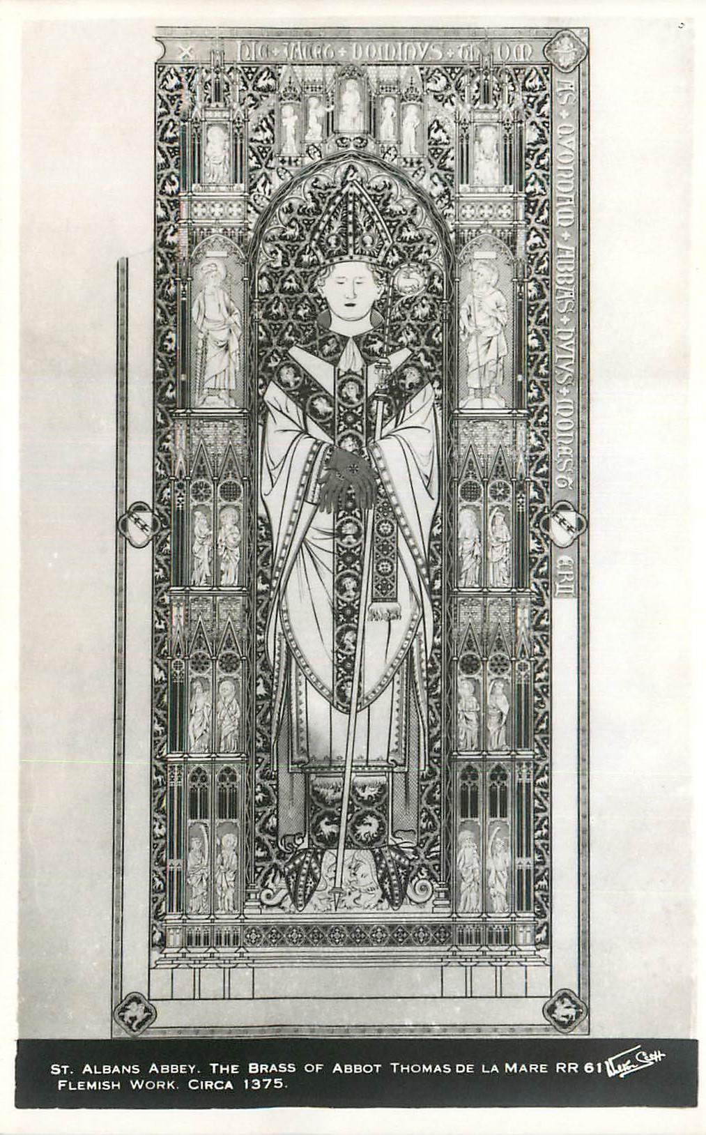 CPM St Albans Abbey THe Brass of Abbot Thomas De la Mare 