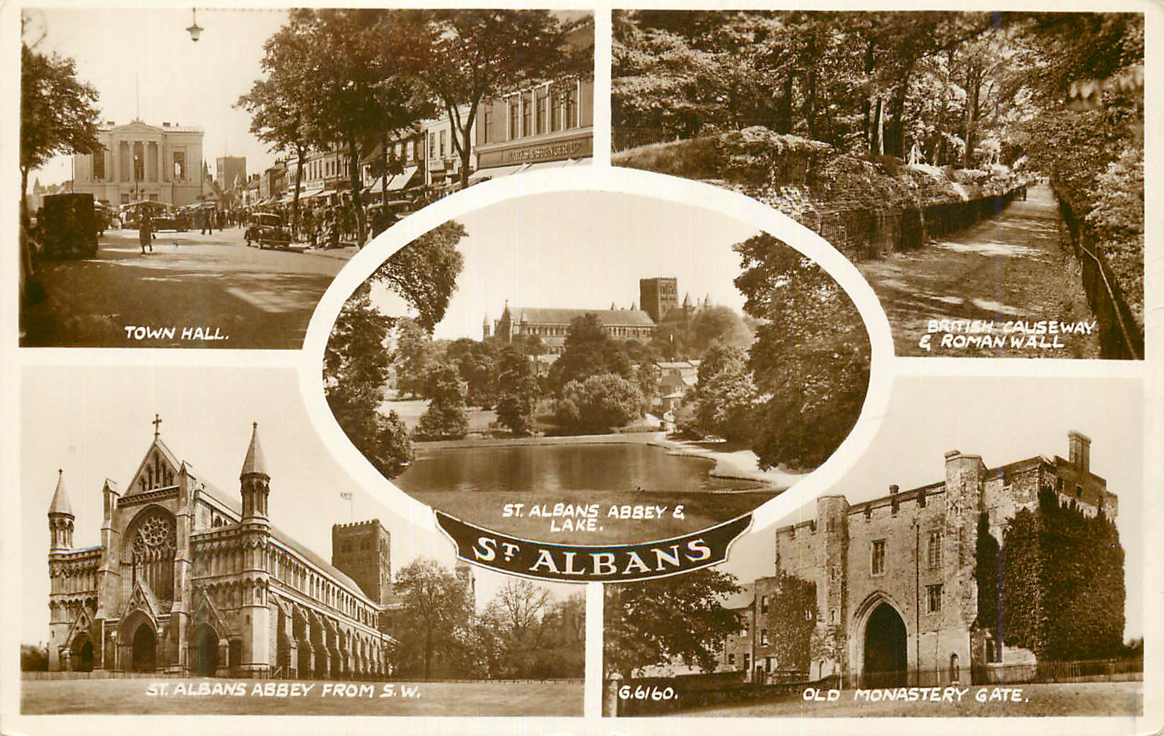 CPM Town Hall British causeway roman wall St Albans Abbey Old monastery gate 