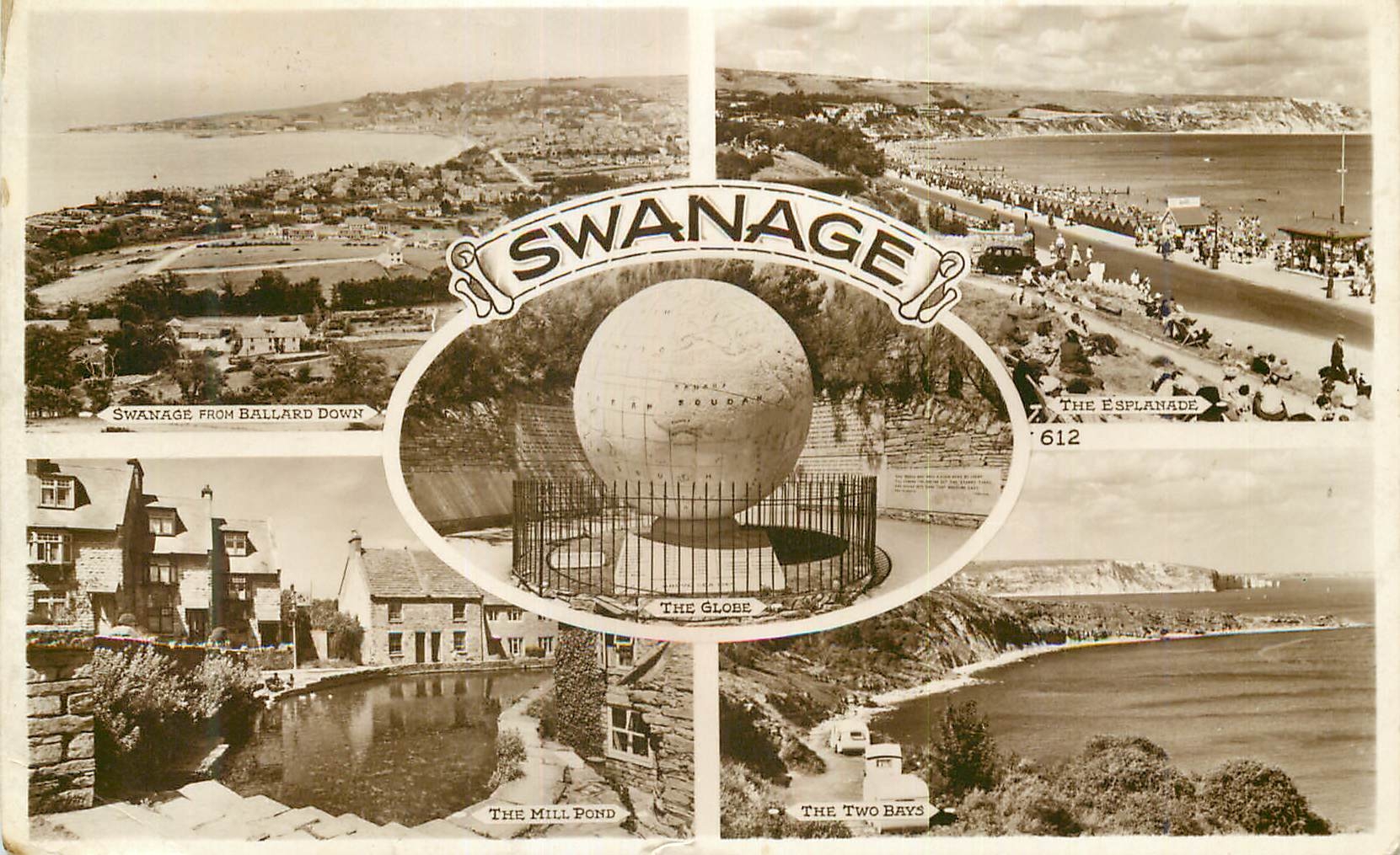 CPM Swanage Swanage from Ballard Down The Esplanade The Mill Pond The Two Bays
