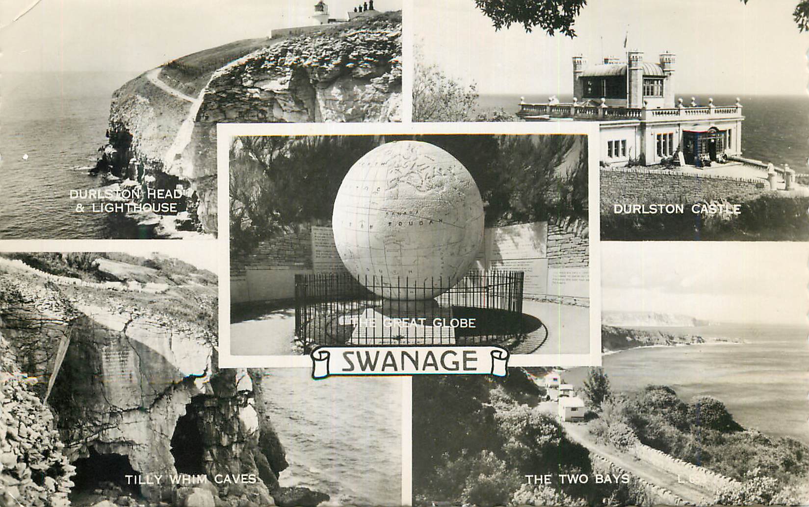 CPM Durlston Head Lighthouse Durlston Castle Tilly Whim Caves The two bays The Great Globe Swanage 