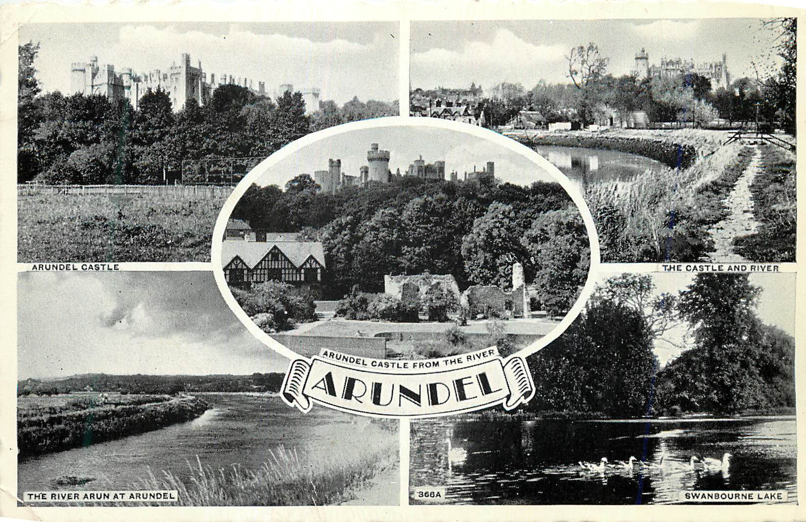 CPM Arundel Castle The castle and river The river Arun at Arundell Swanbourne Lake 