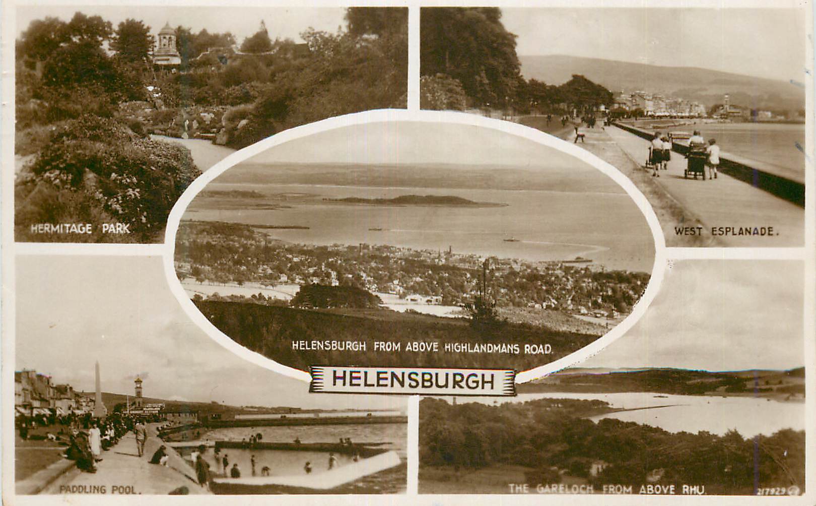 CPM Hermitage park West Esplanade Paddling pool The Gareloch from above Rhu  Helensburgh 