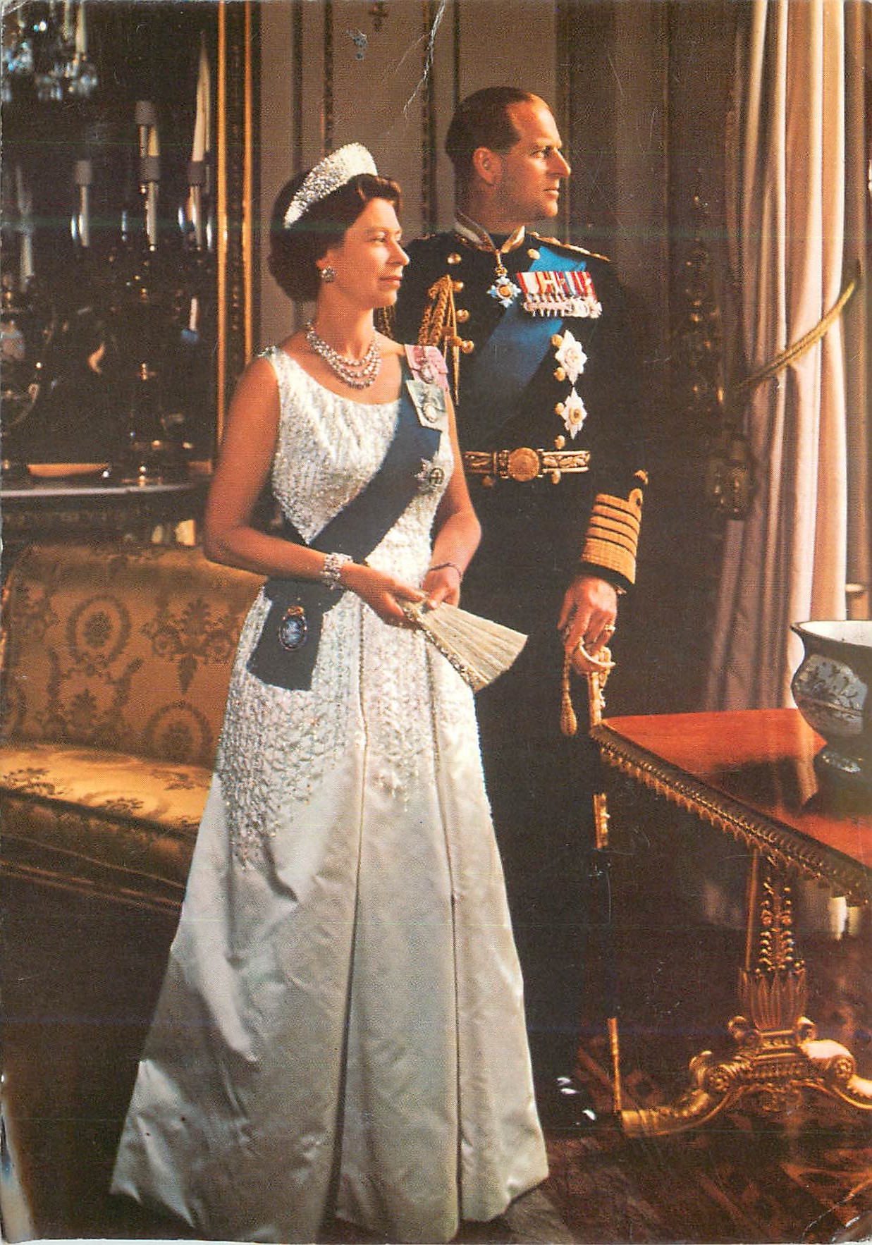La Reine et le Duc d'Édimbourg — Photographie par Karsh d'Ottawa — Pitkin Pictorial Postcards