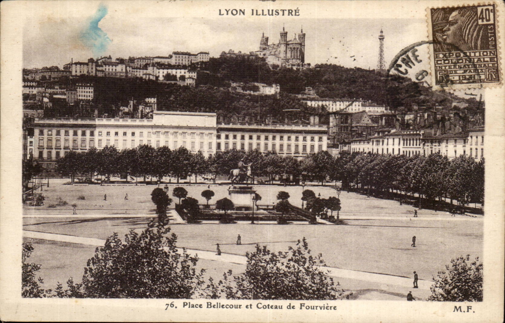 Lyon CPA Place Bellecour et cotteau de Fourviere
