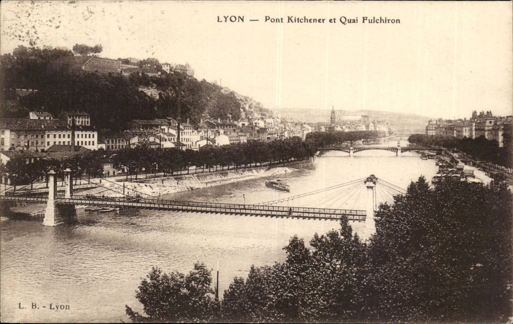 LYON — Pont Kitchener et Quai Fulchiron — L. B. - Lyon