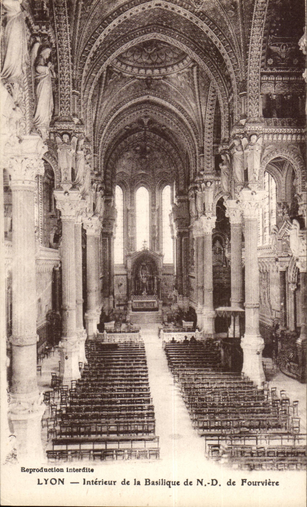 Lyon CPA Interieur de la basilique de ND de Fourviere