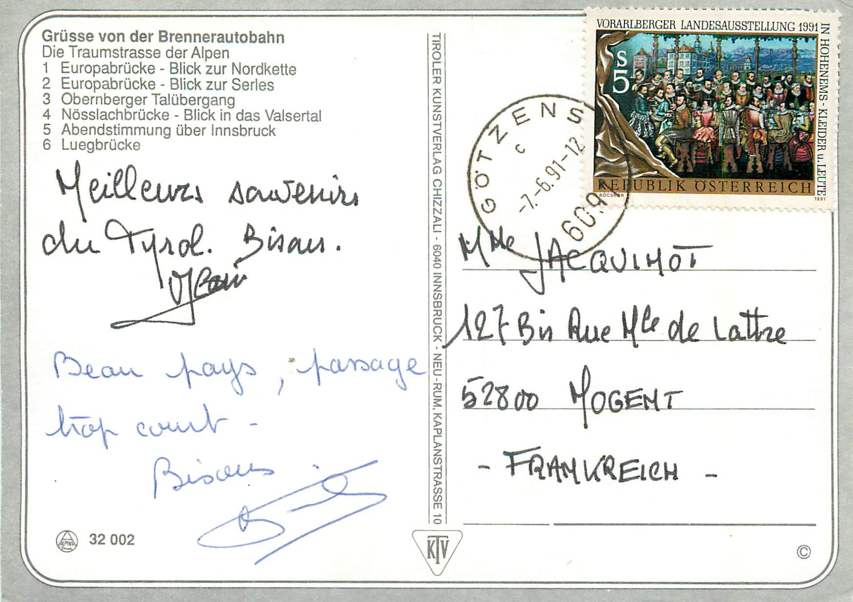 CPM Grusse von der Brennerautobahn — Back
