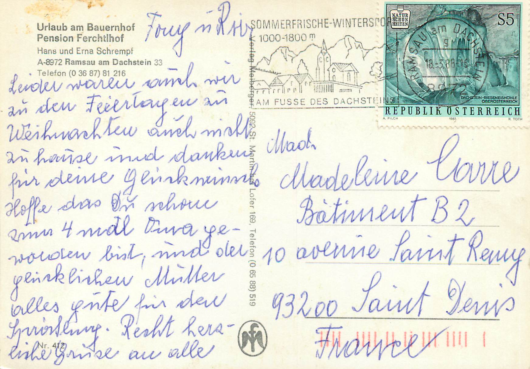 CPM Urlaub am Bauernhof Pension Ferchtlhof Ramsau an Dachstein — Back