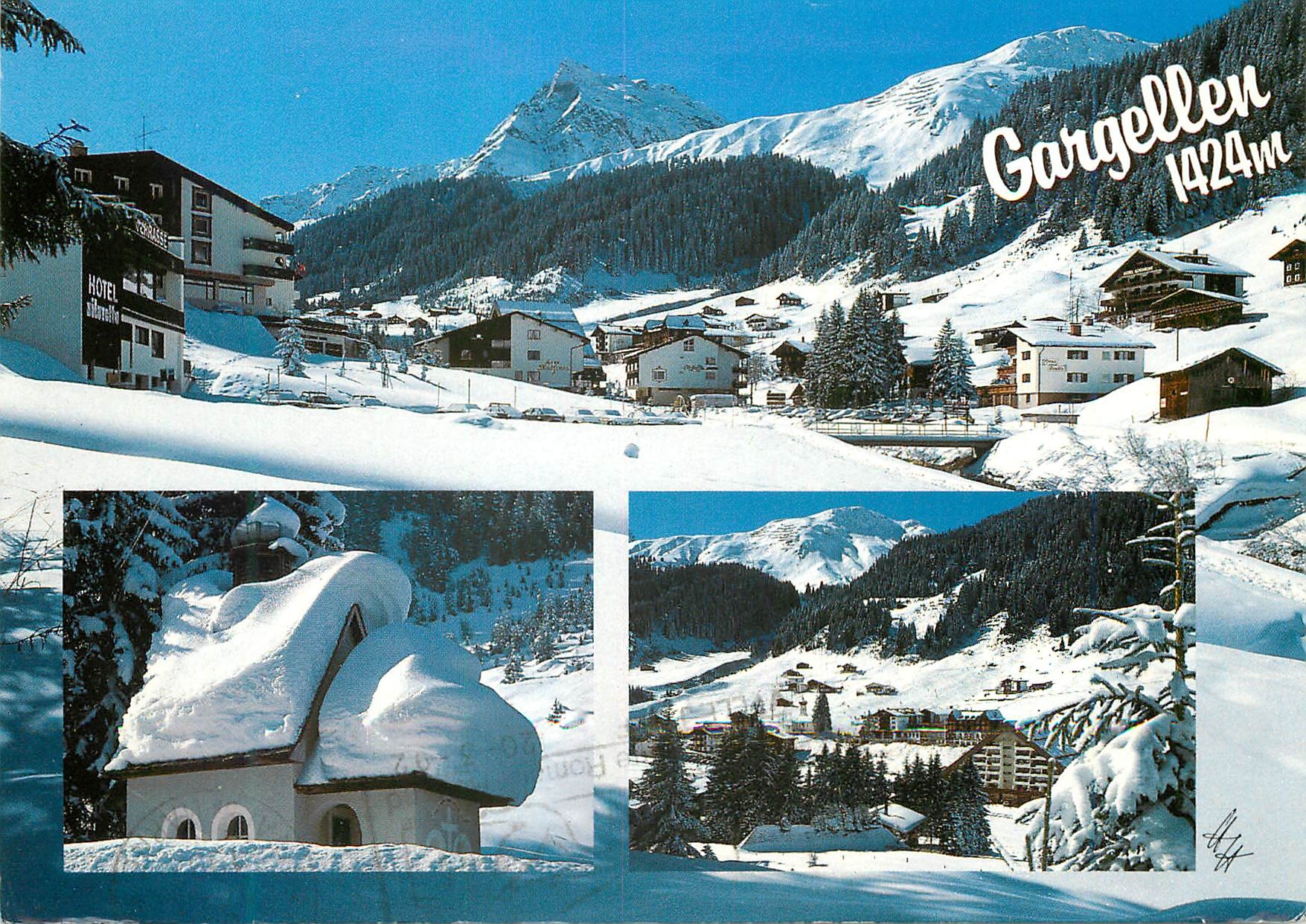 CPM Gargellen im Montafon 1424m mit Madrisa Vorarlberg Osterreich