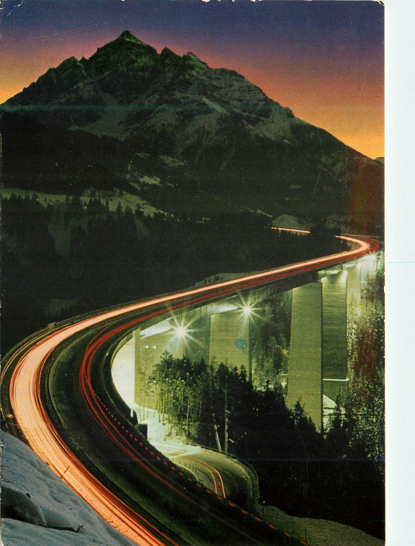 CPM le Pont d'Europe pres d'Innsbruck Tyrol Longueur 820 metres Hauteur 190 metres
