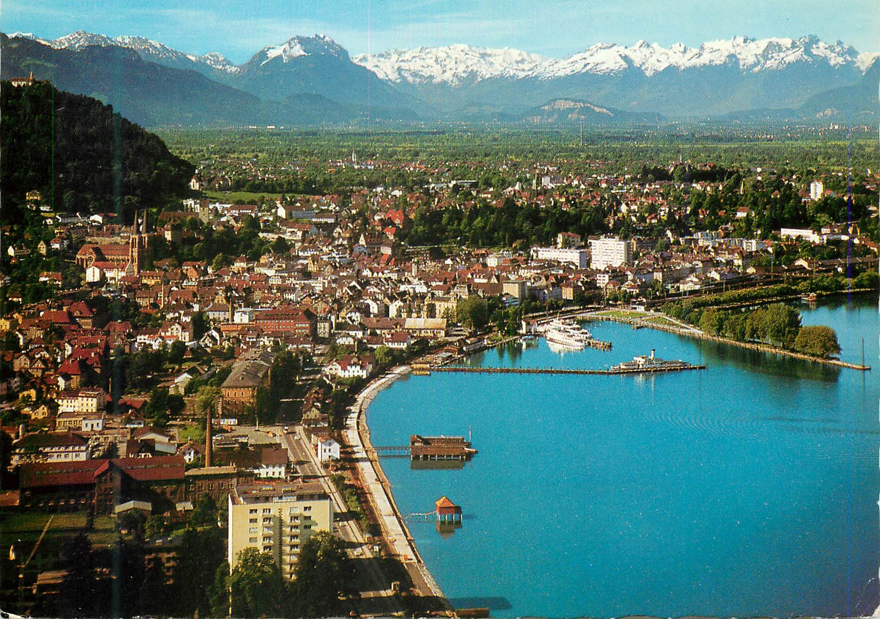 CPM Bregenz am Bodensee mit Schweizer Bergen