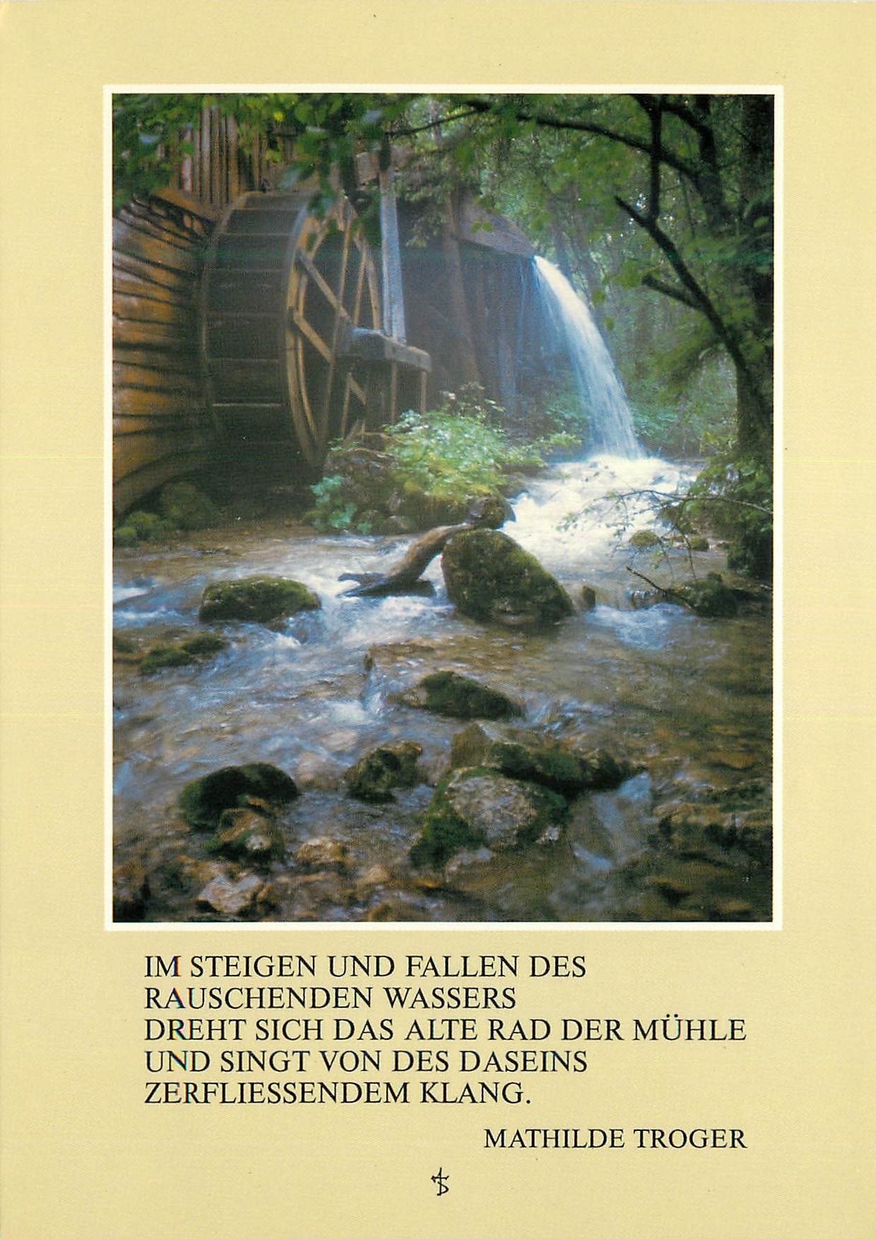 CPM Im Steigen Und Fallen des Rauschenden Wassers Mathilde Troger