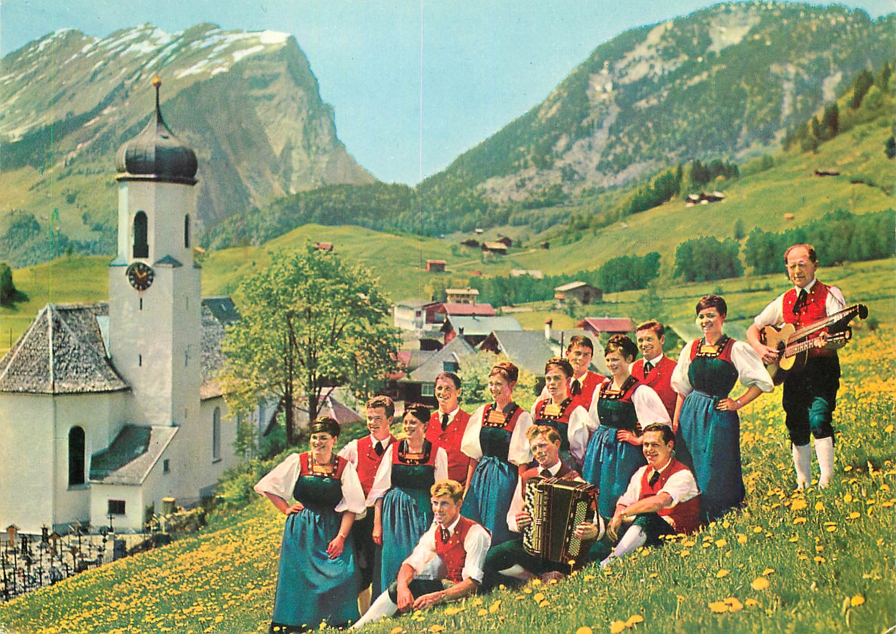 CPM Tanz Trachtengruppe Schoppernau im Bregenzerwald Austria Folklore