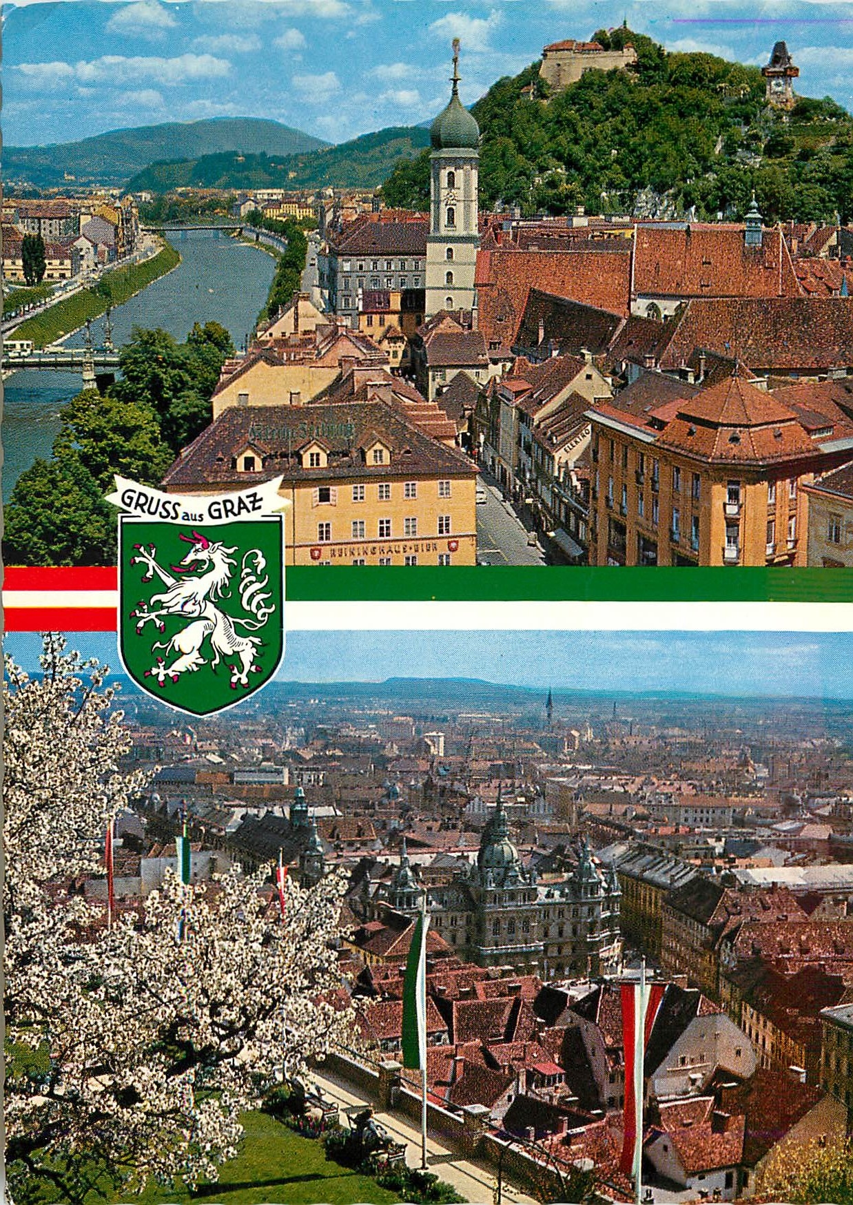 CPM Graz Steiermark Unten Blick Von SchloBberg Gegen Suden