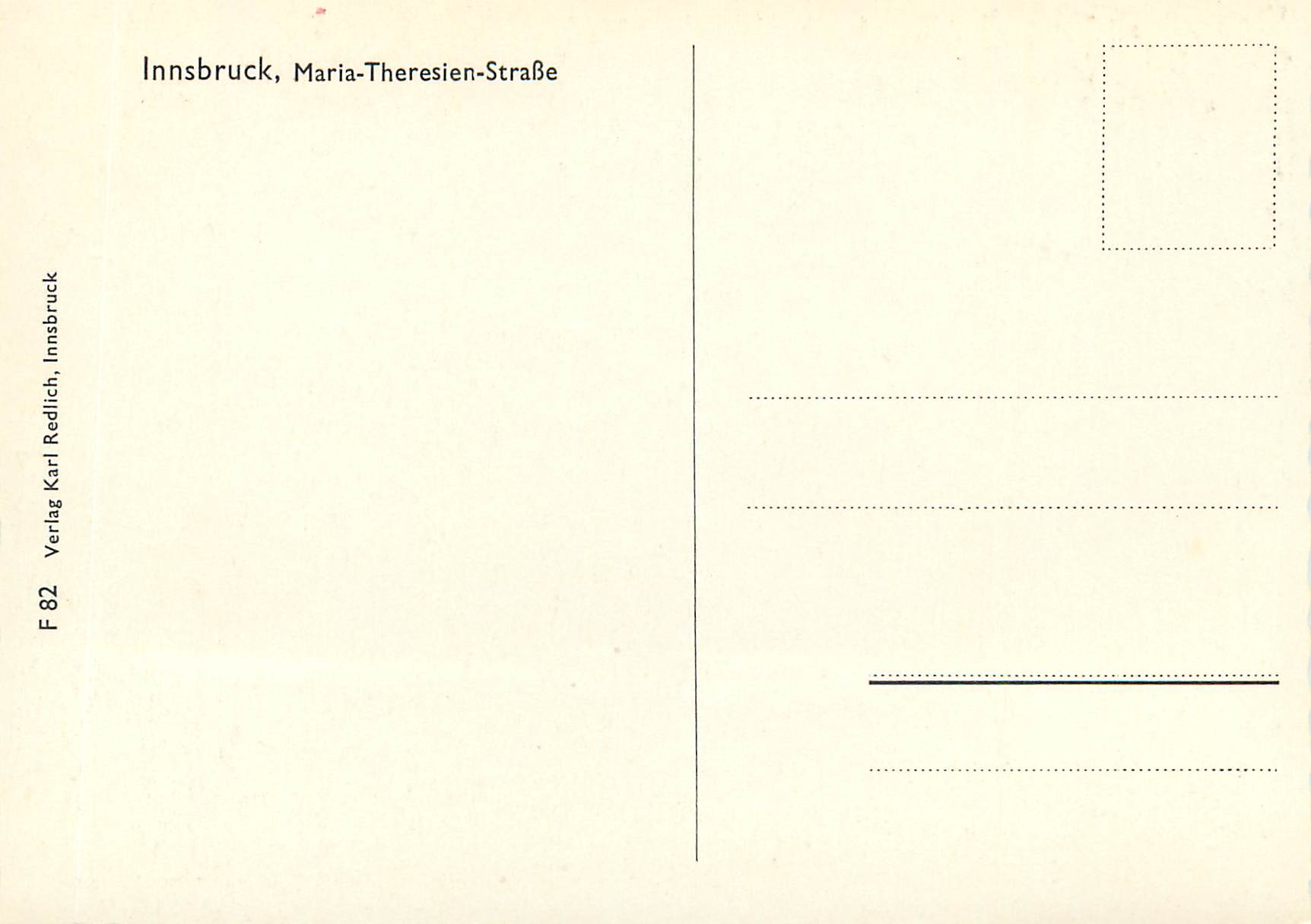 CPM Innsbruck Maria Theresien Strasse Tramway — Rückseite